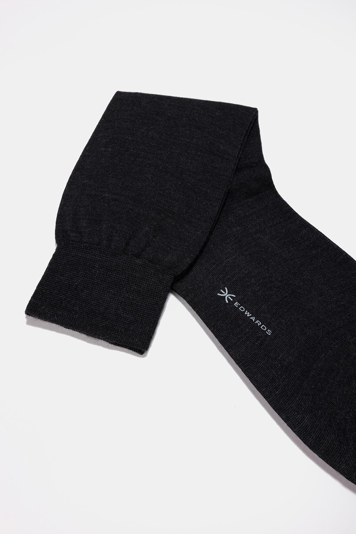 Erkek Gri Yün Kısa Çorap