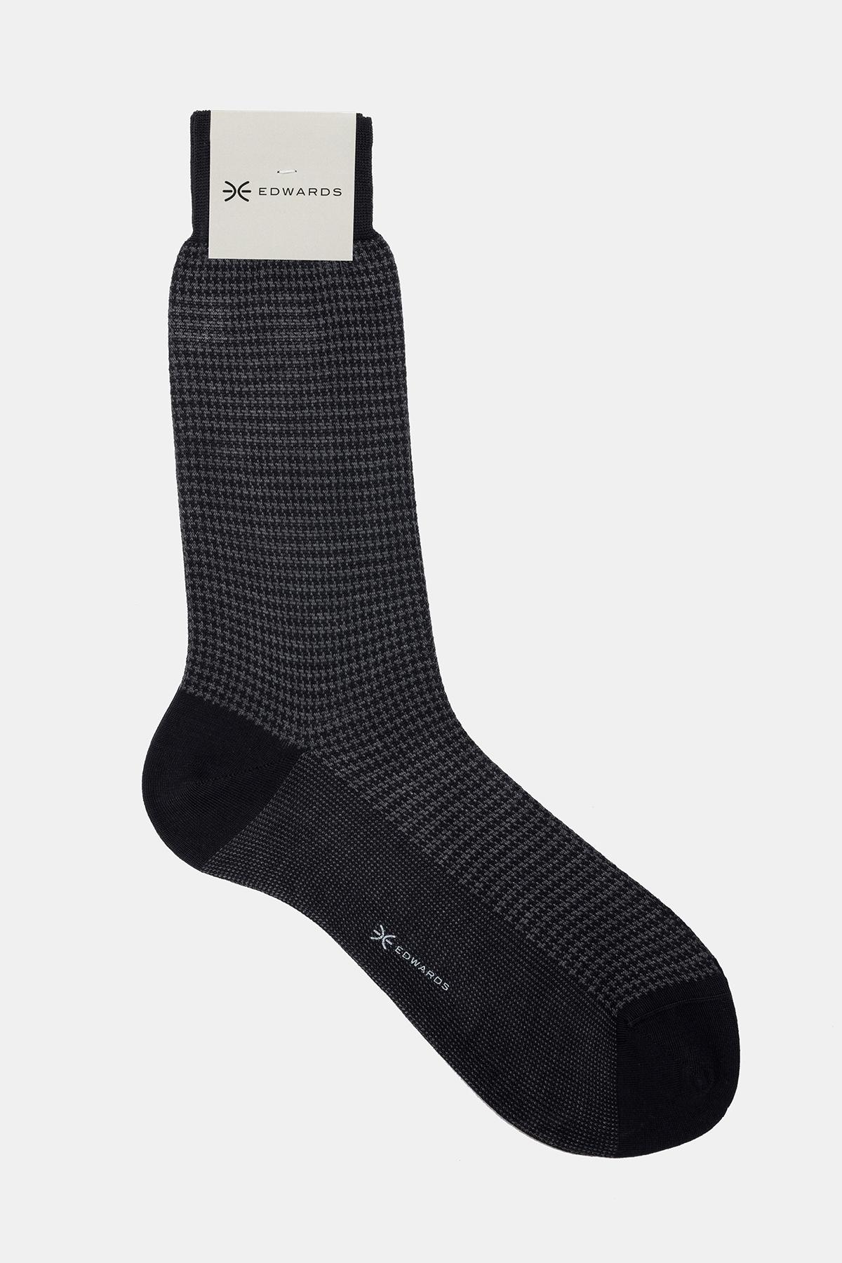 Erkek Koyu Gri Pamuk Kısa Çorap