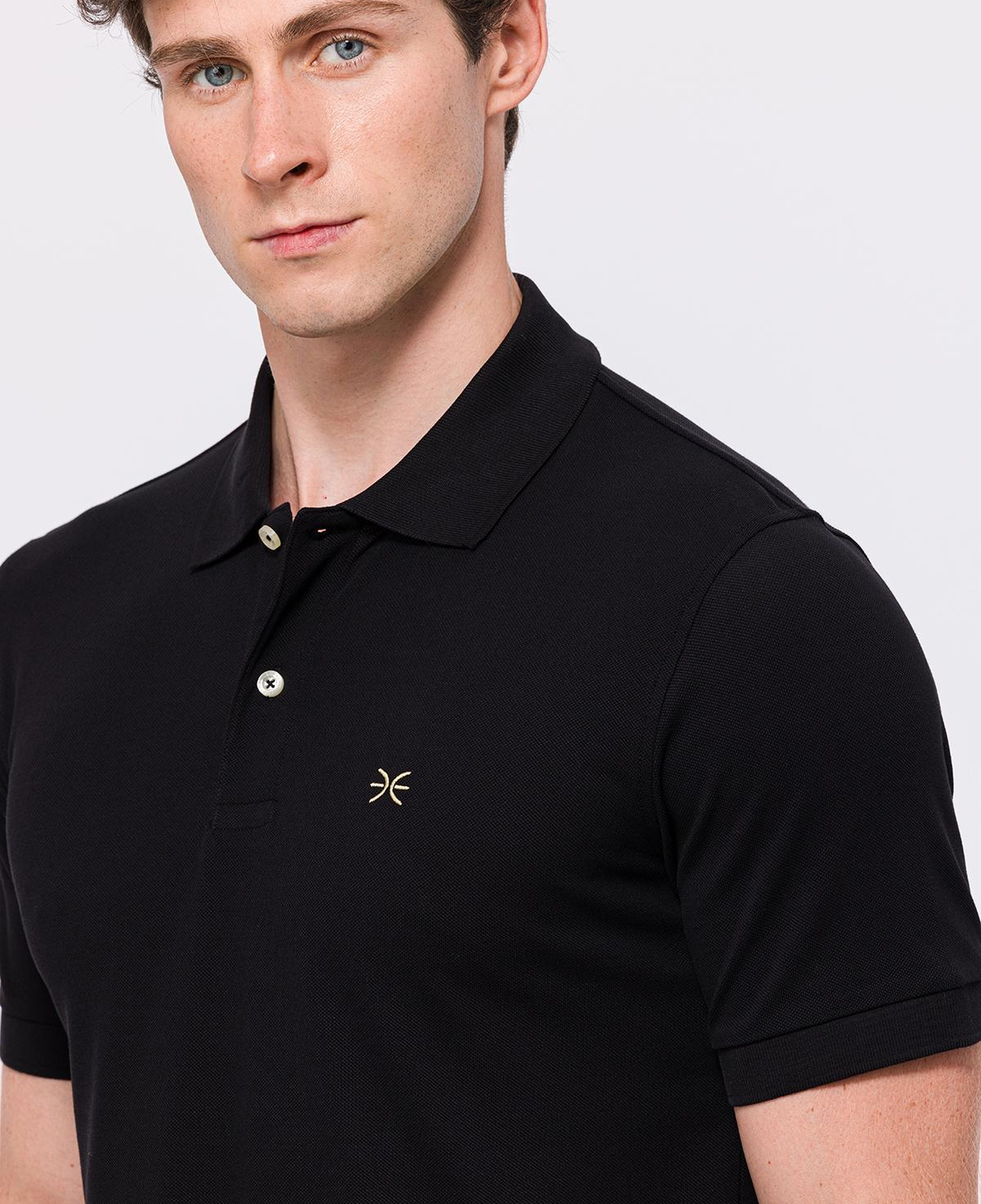 Erkek Siyah Kısa Kollu Polo Yaka T-Shirt