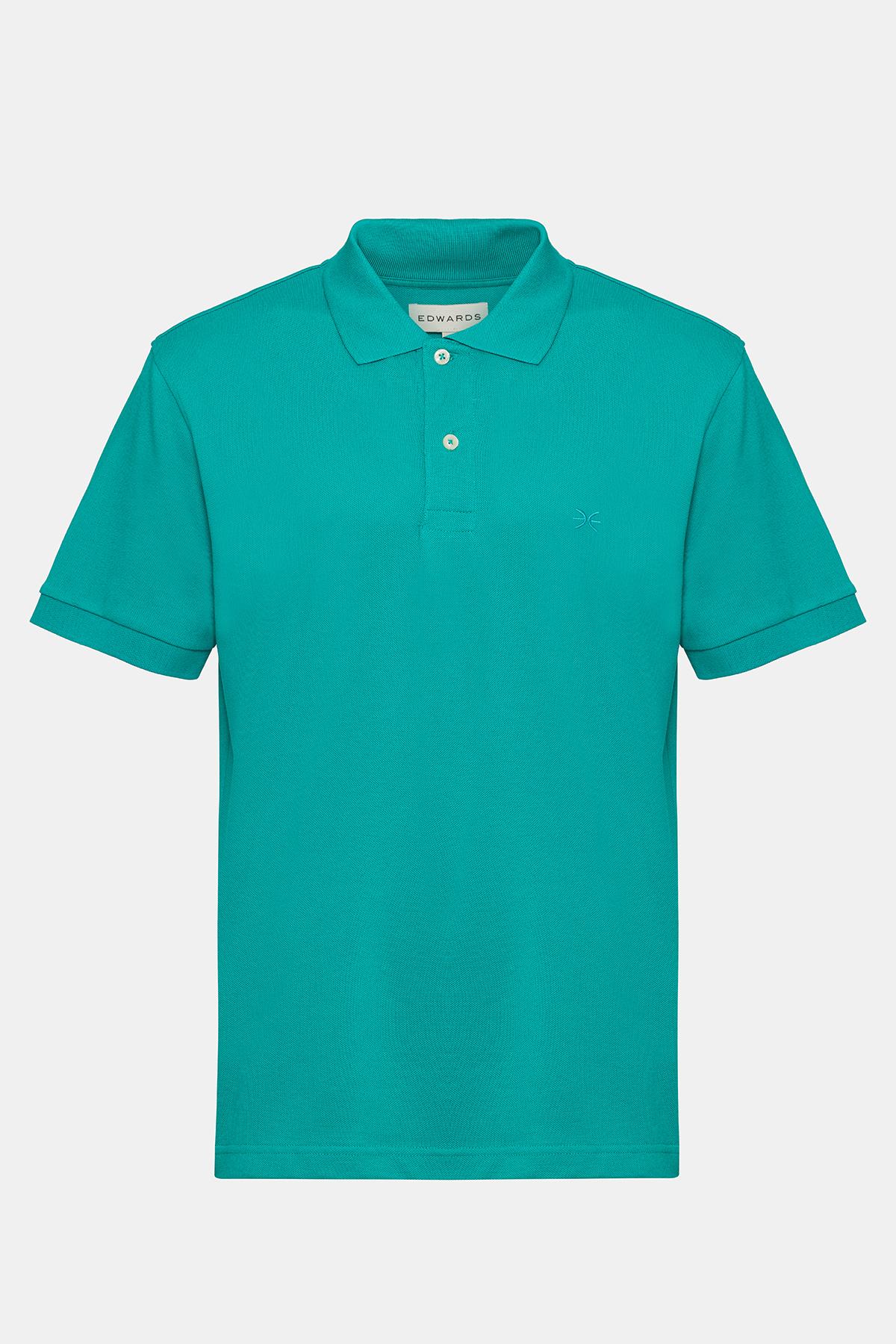 Erkek Petrol Kısa Kollu Polo Yaka T-Shirt
