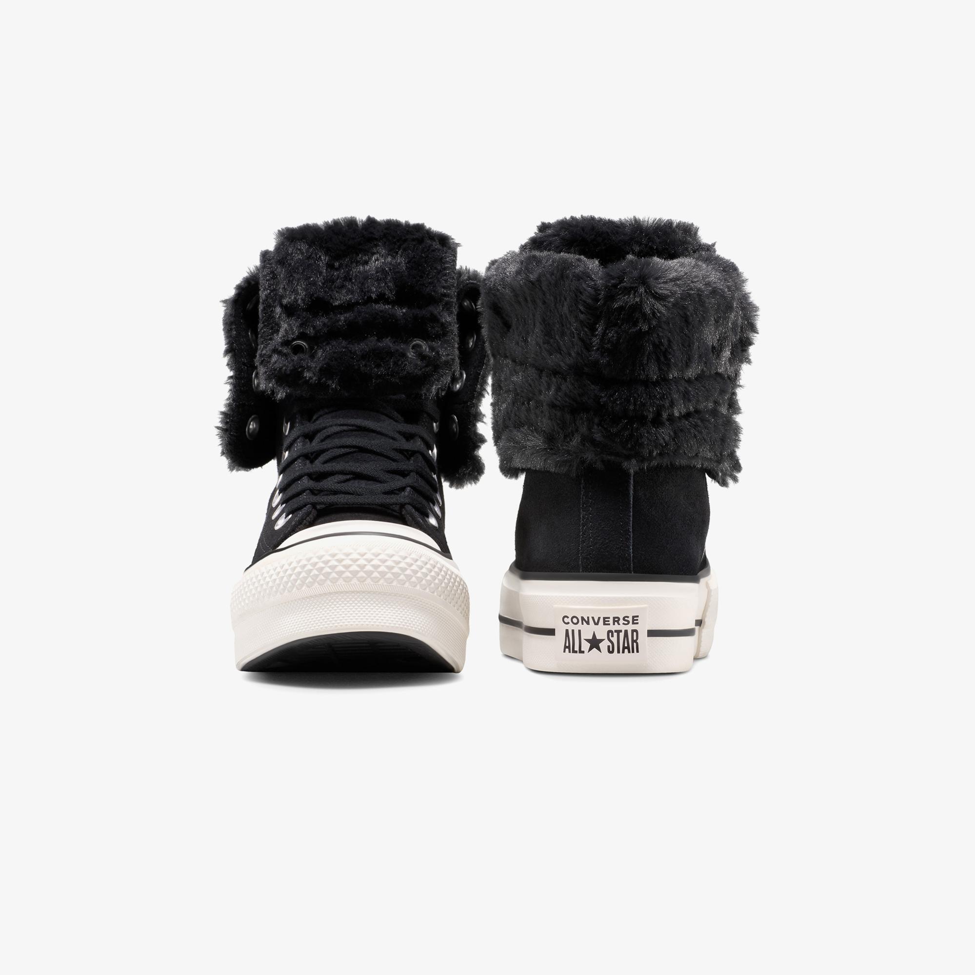 Converse Chuck Taylor All Star Fold Over Lift Kadın Siyah Sneaker