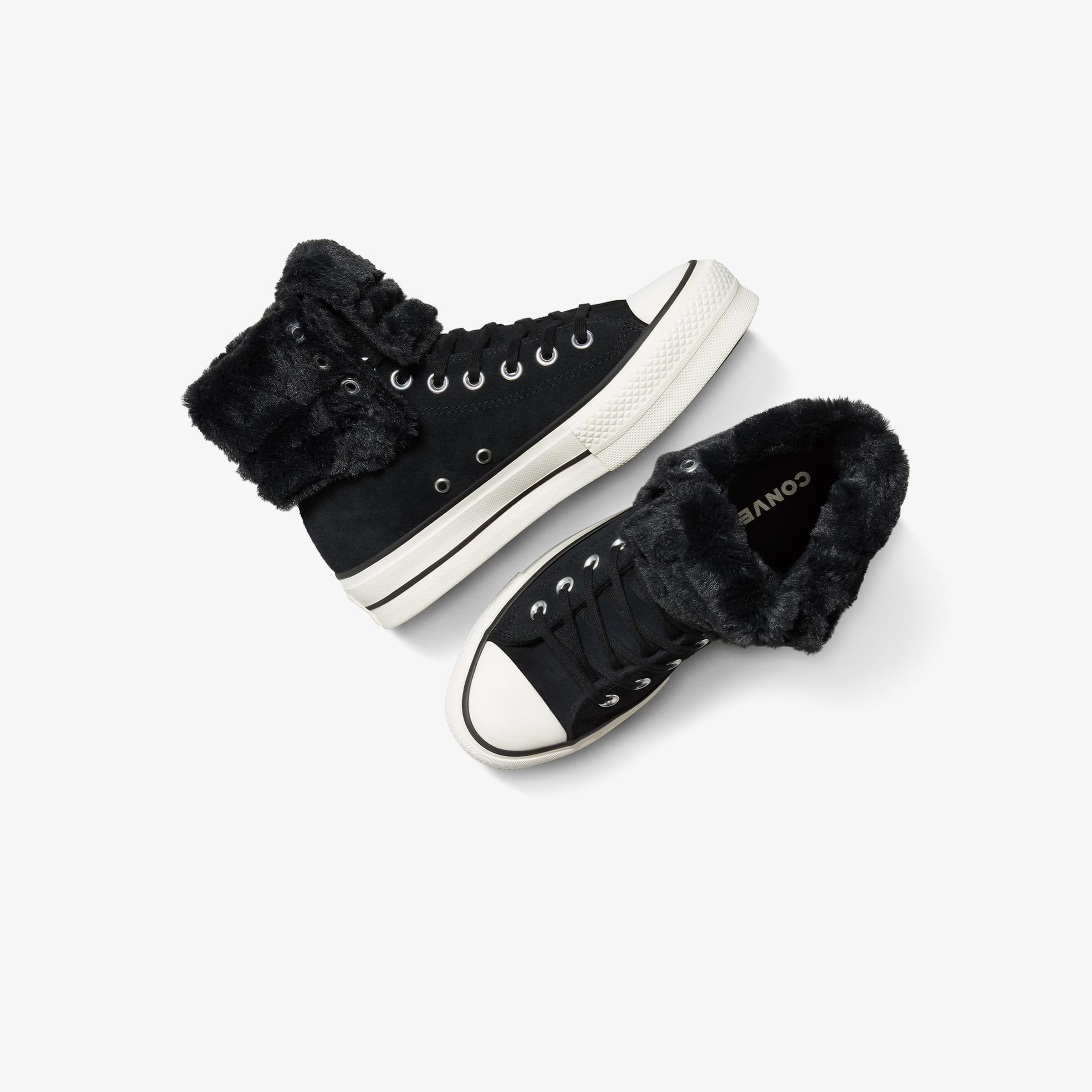 Converse Chuck Taylor All Star Fold Over Lift Kadın Siyah Sneaker