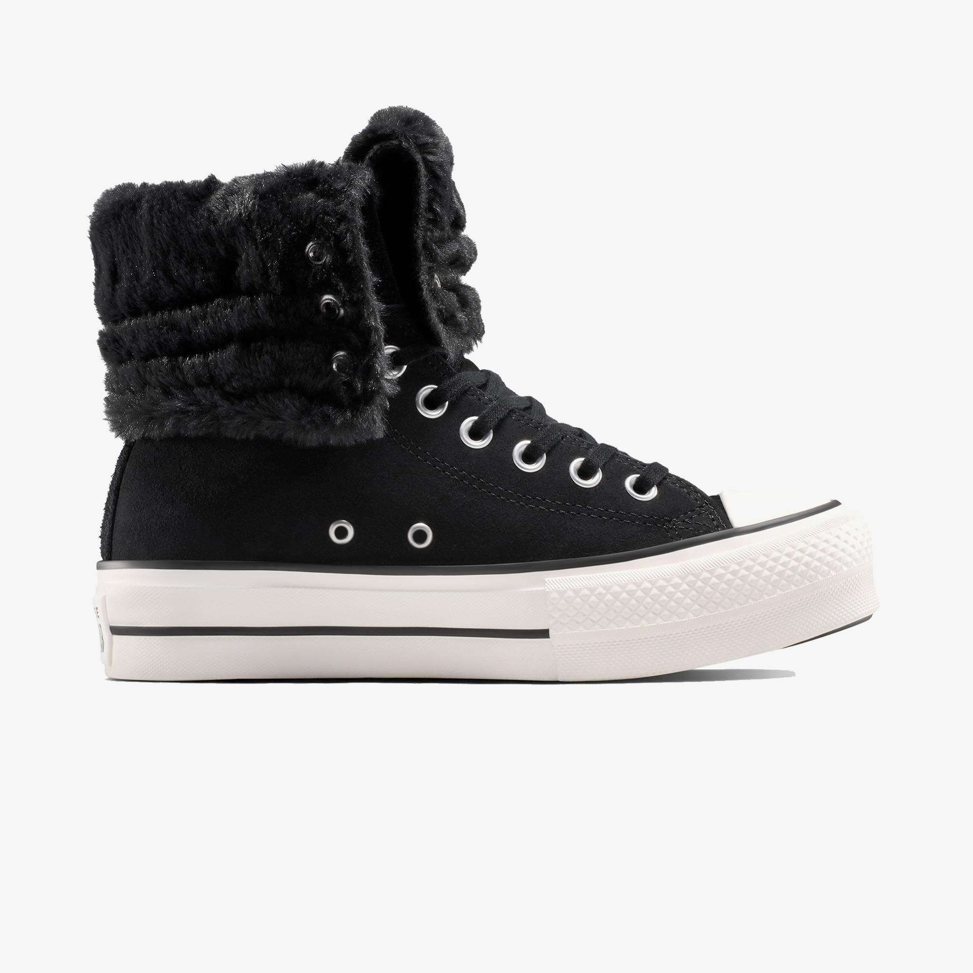 Converse Chuck Taylor All Star Fold Over Lift Kadın Siyah Sneaker