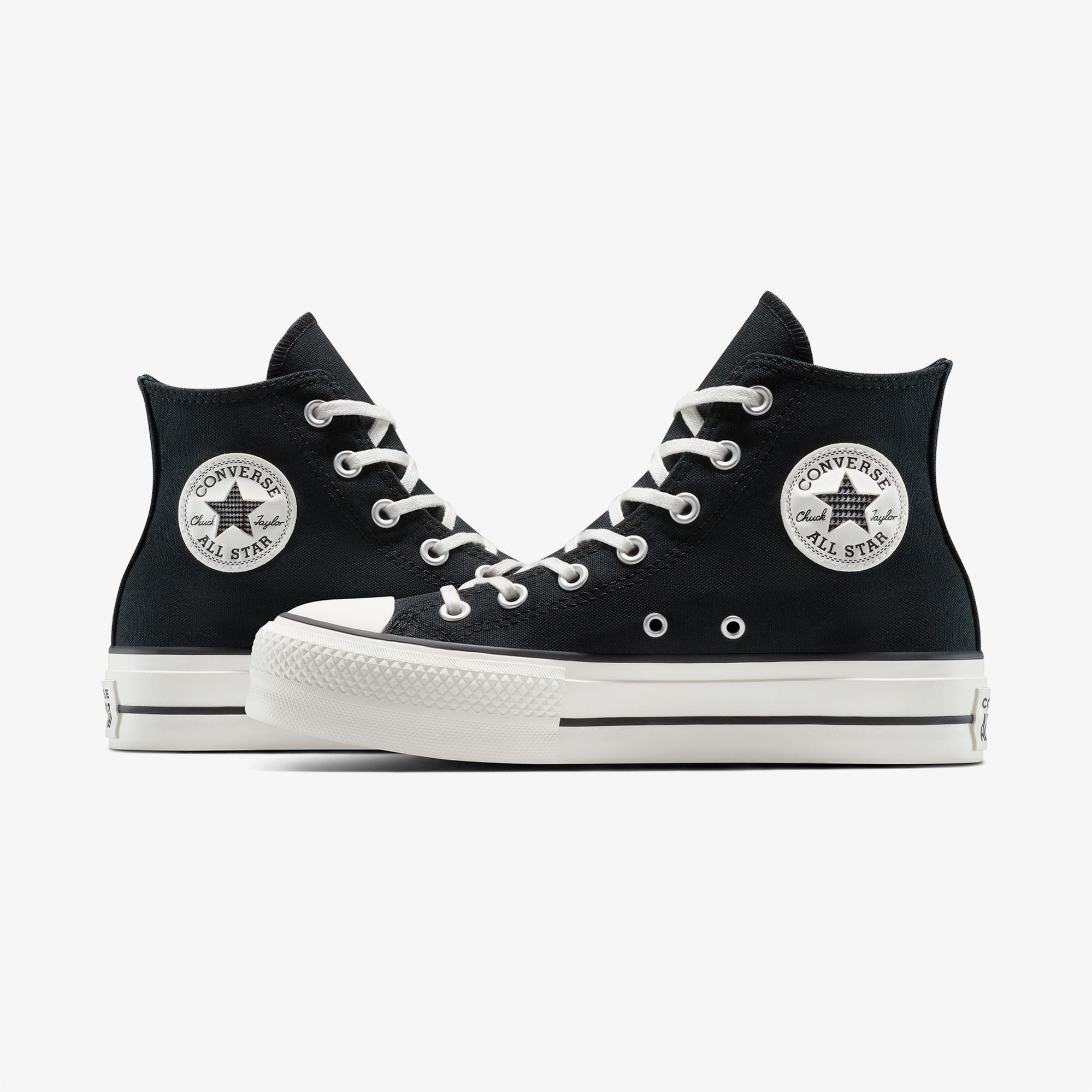 Converse Chuck Taylor All Star Lift Platform Floral Kadın Siyah Sneaker