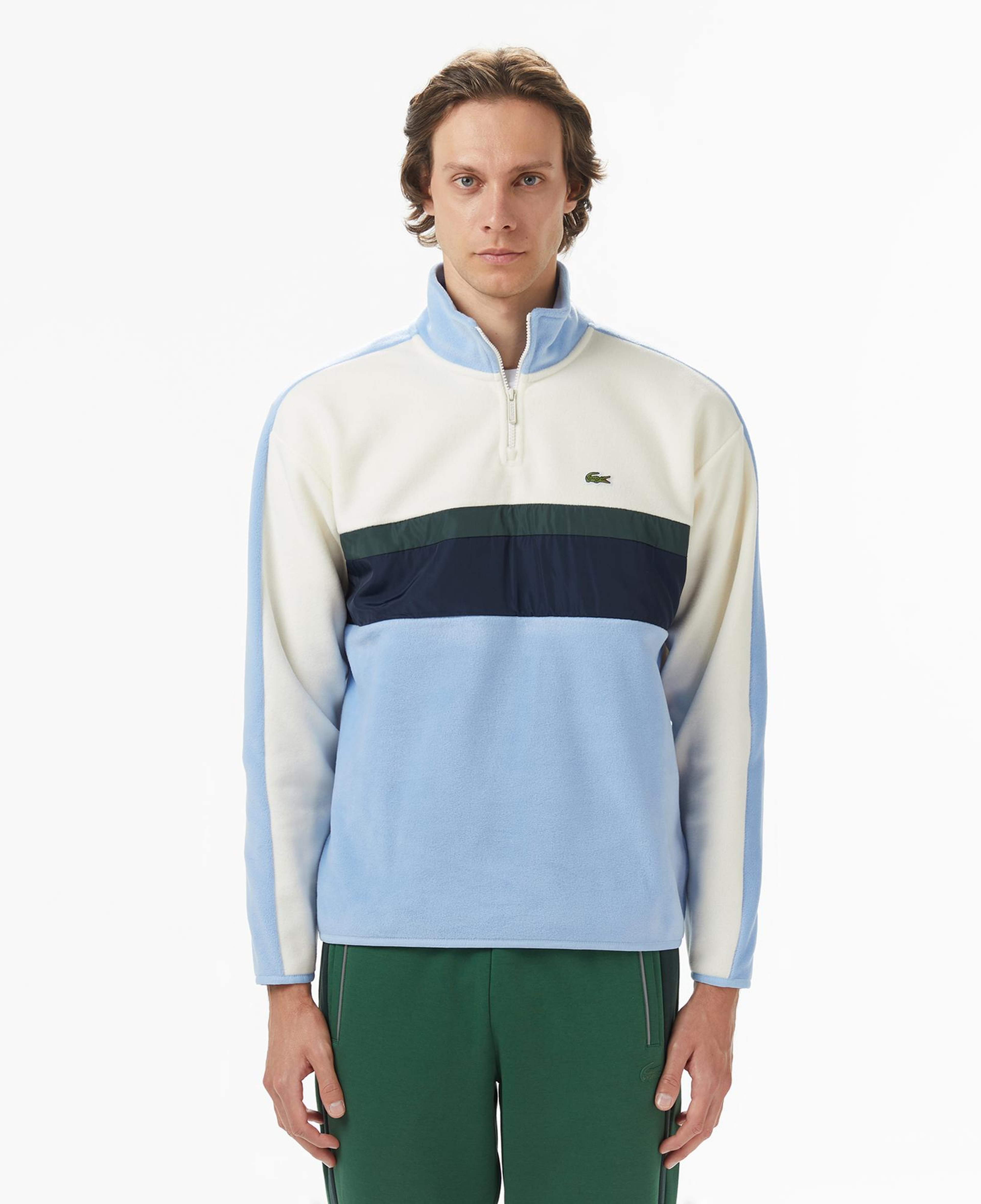 Lacoste Erkek Loose Fit Renk Bloklu Açık Mavi Sweatshirt