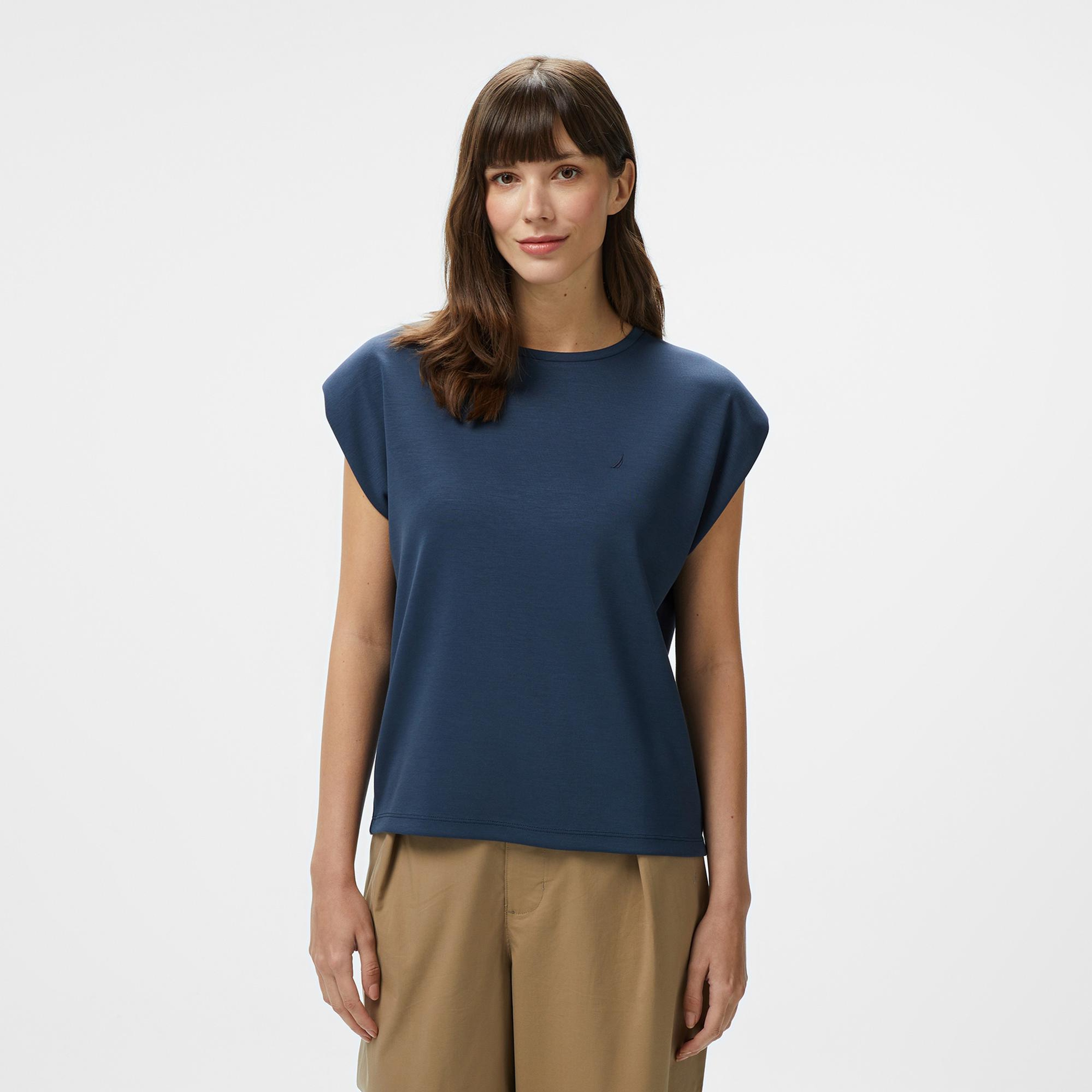 Nautica Kadın Lacivert Regular Fit T-Shirt