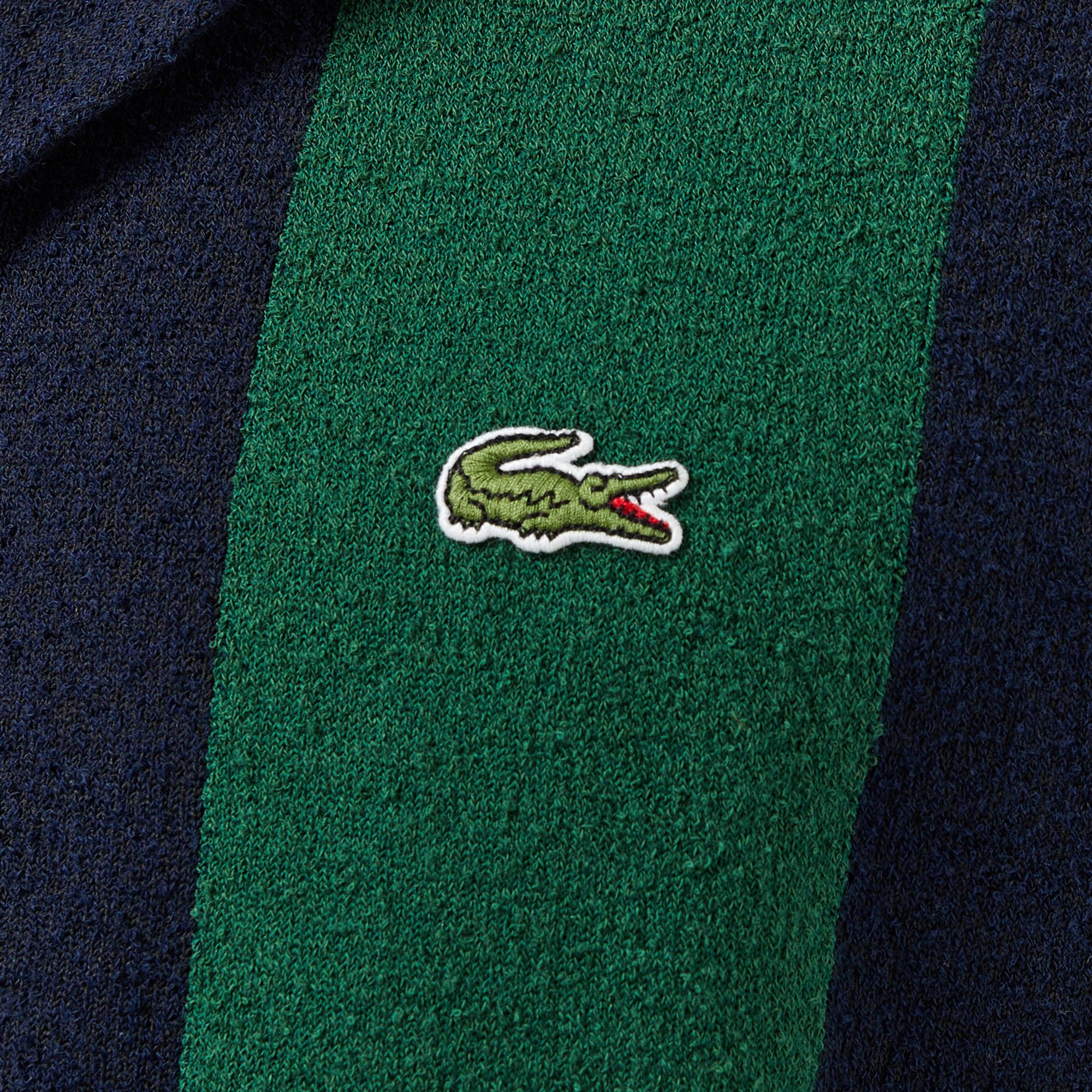 Lacoste Erkek Kısa Kollu Polo Yaka Renk Bloklu Lacivert Triko