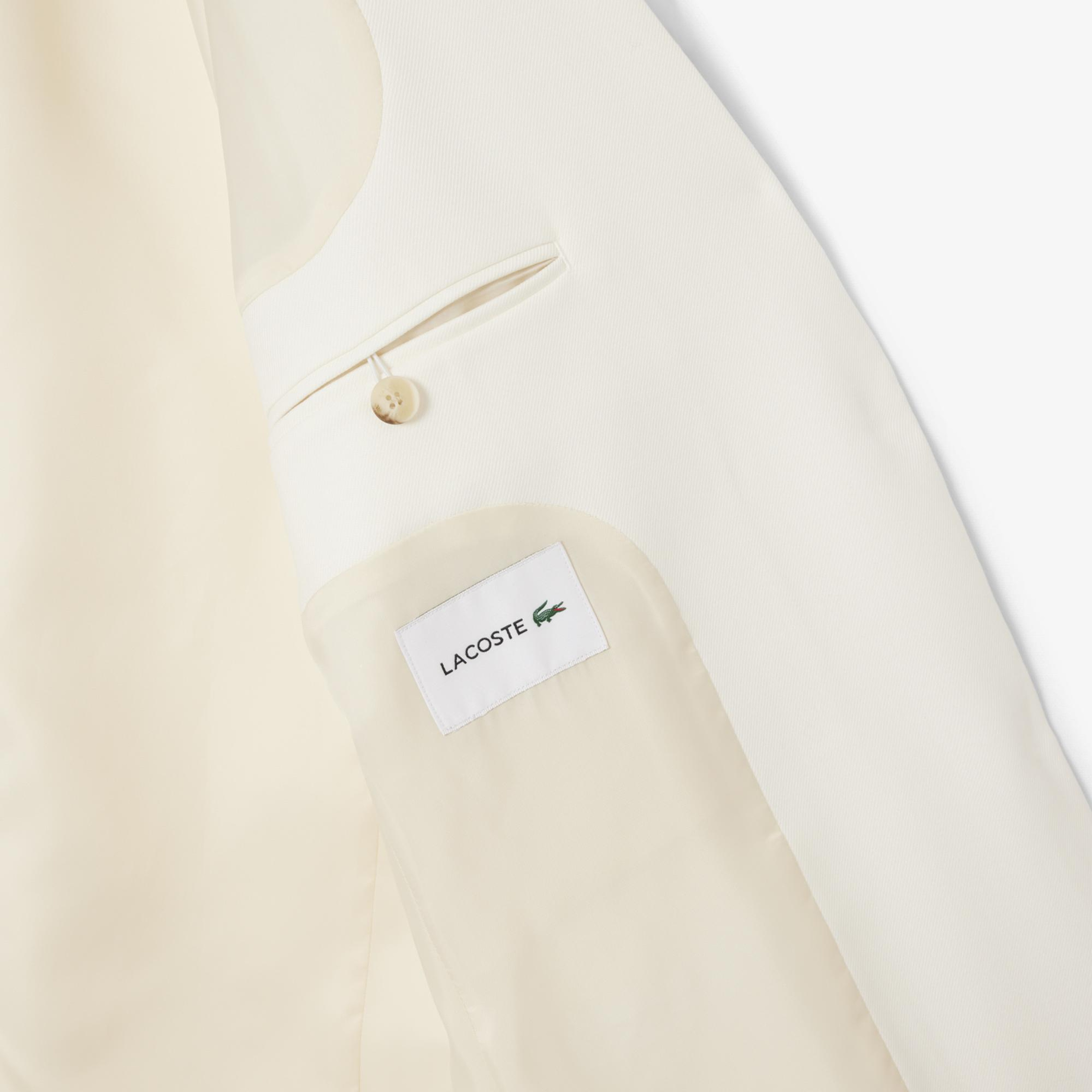 Lacoste Kadın Relaxed Fit Krem Blazer Ceket