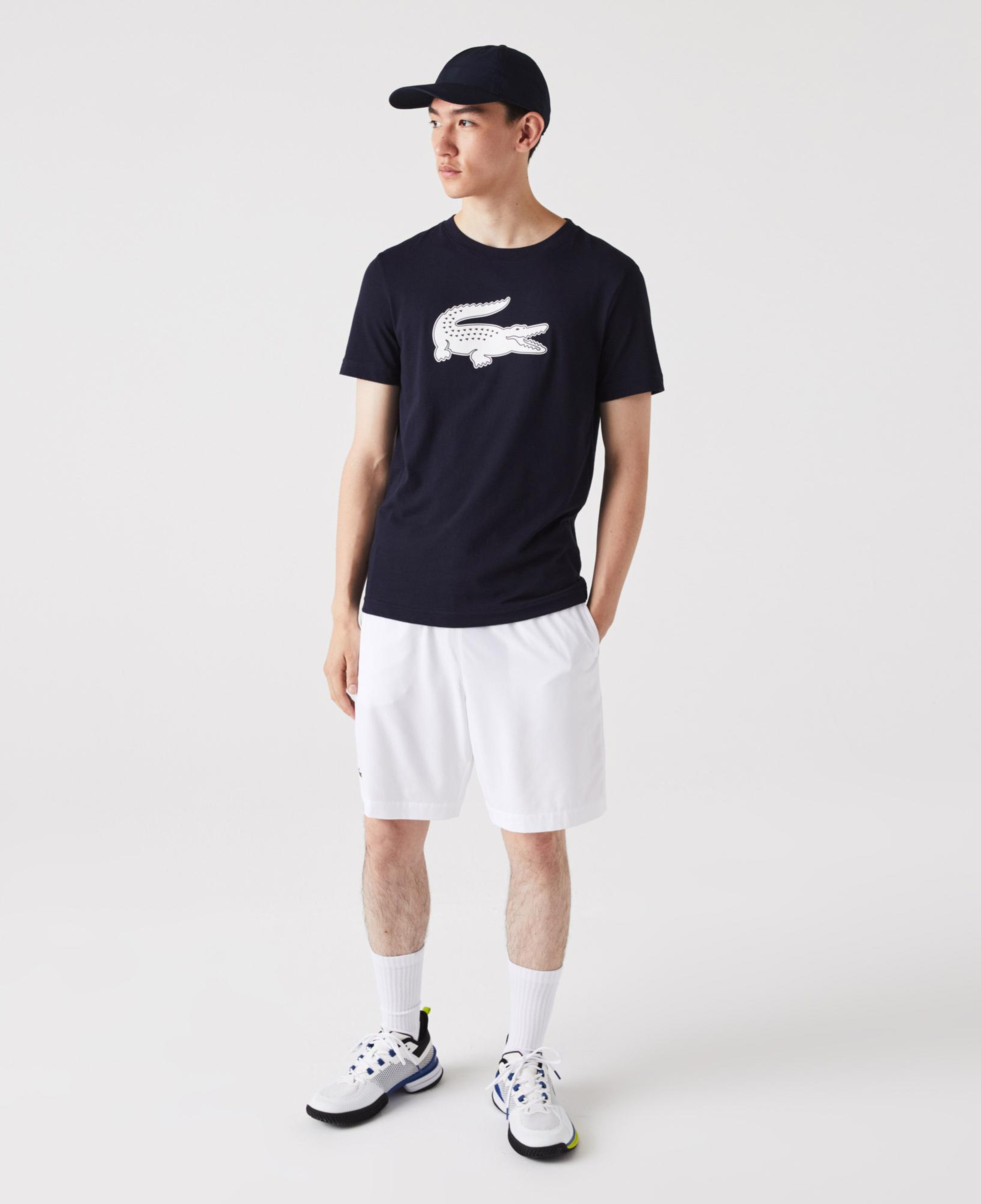 Lacoste Erkek Regular Fit Bisiklet Yaka Baskılı Lacivert T-Shirt