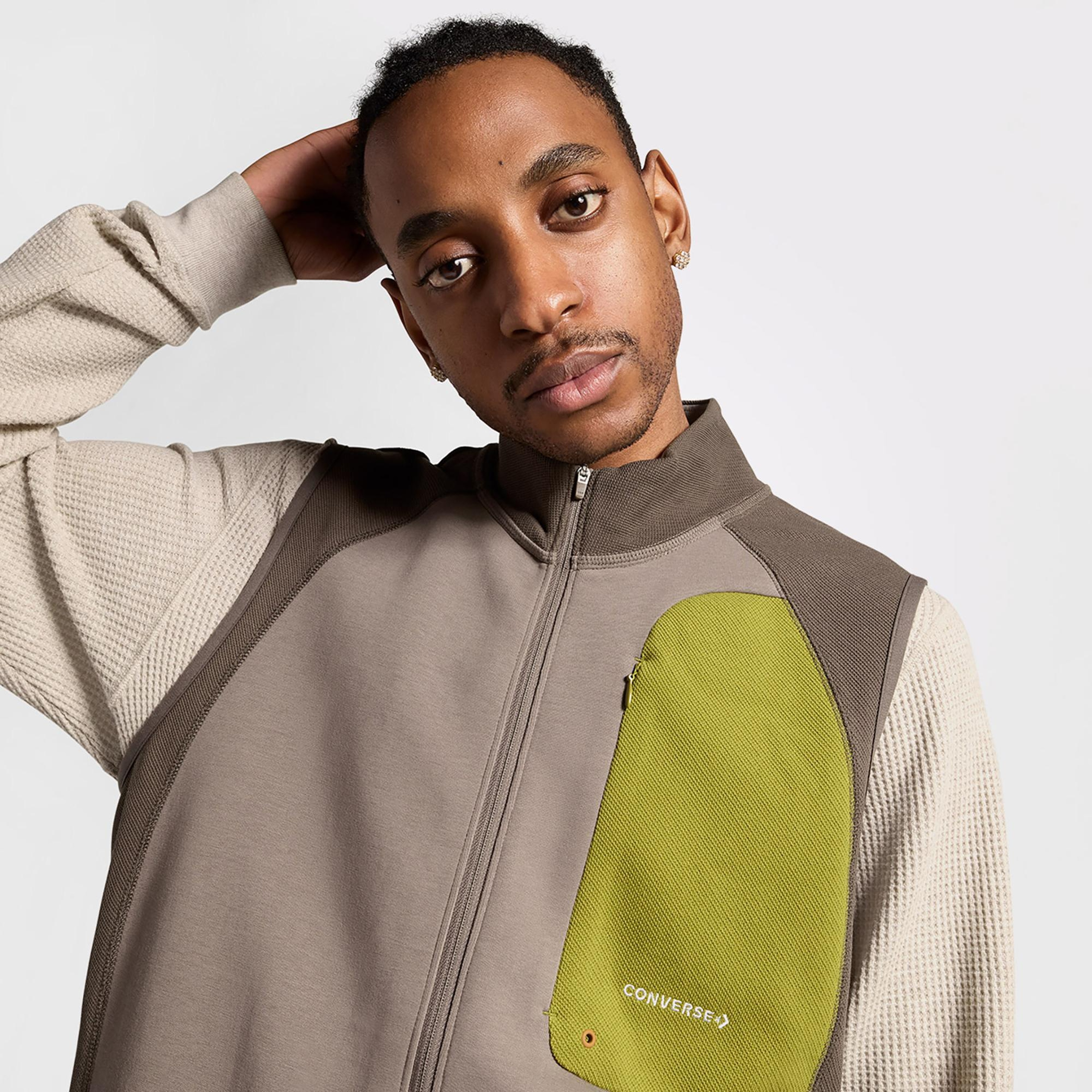 Converse Erkek Dik Yaka Kahverengi Yelek