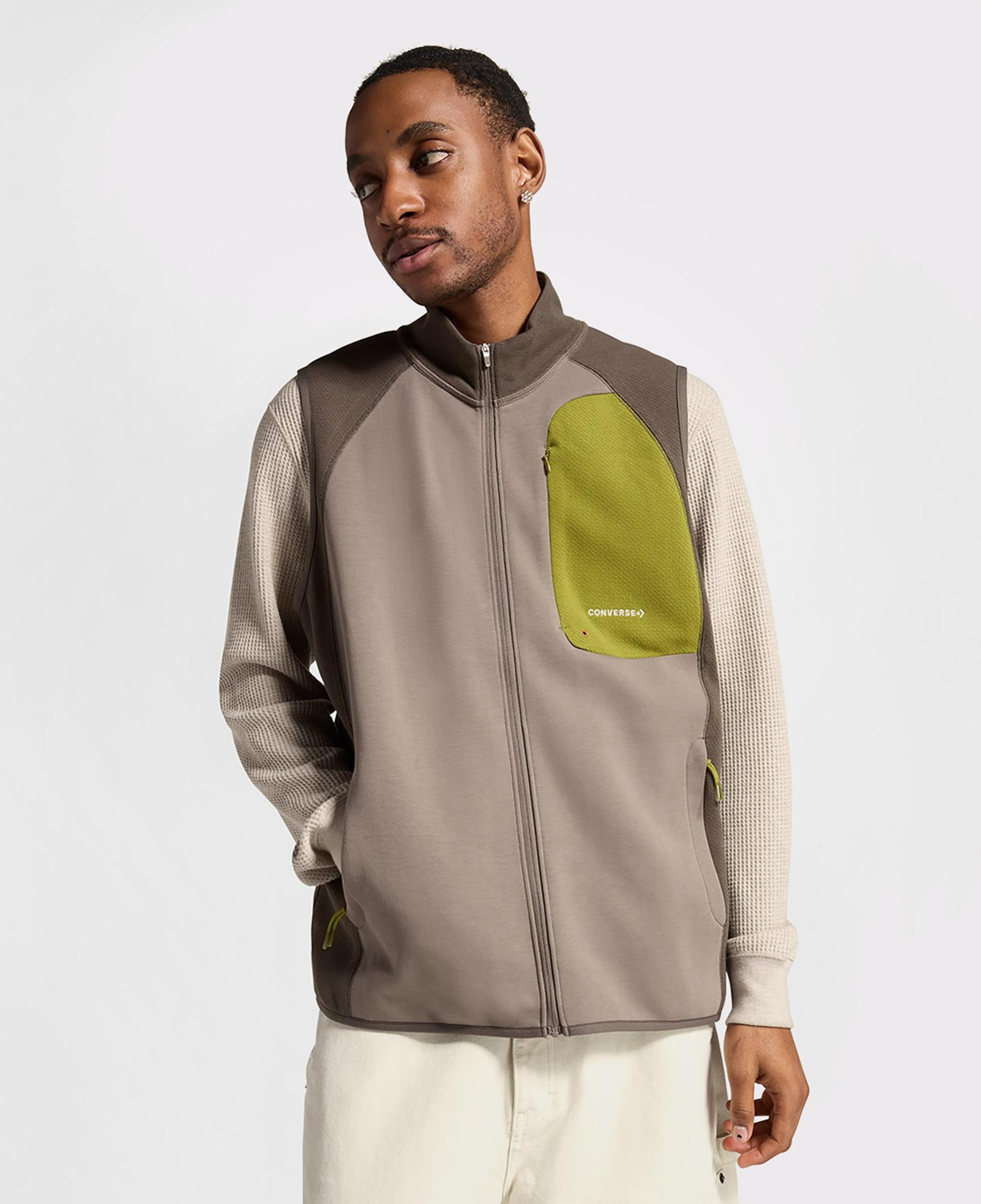 Converse Erkek Dik Yaka Kahverengi Yelek