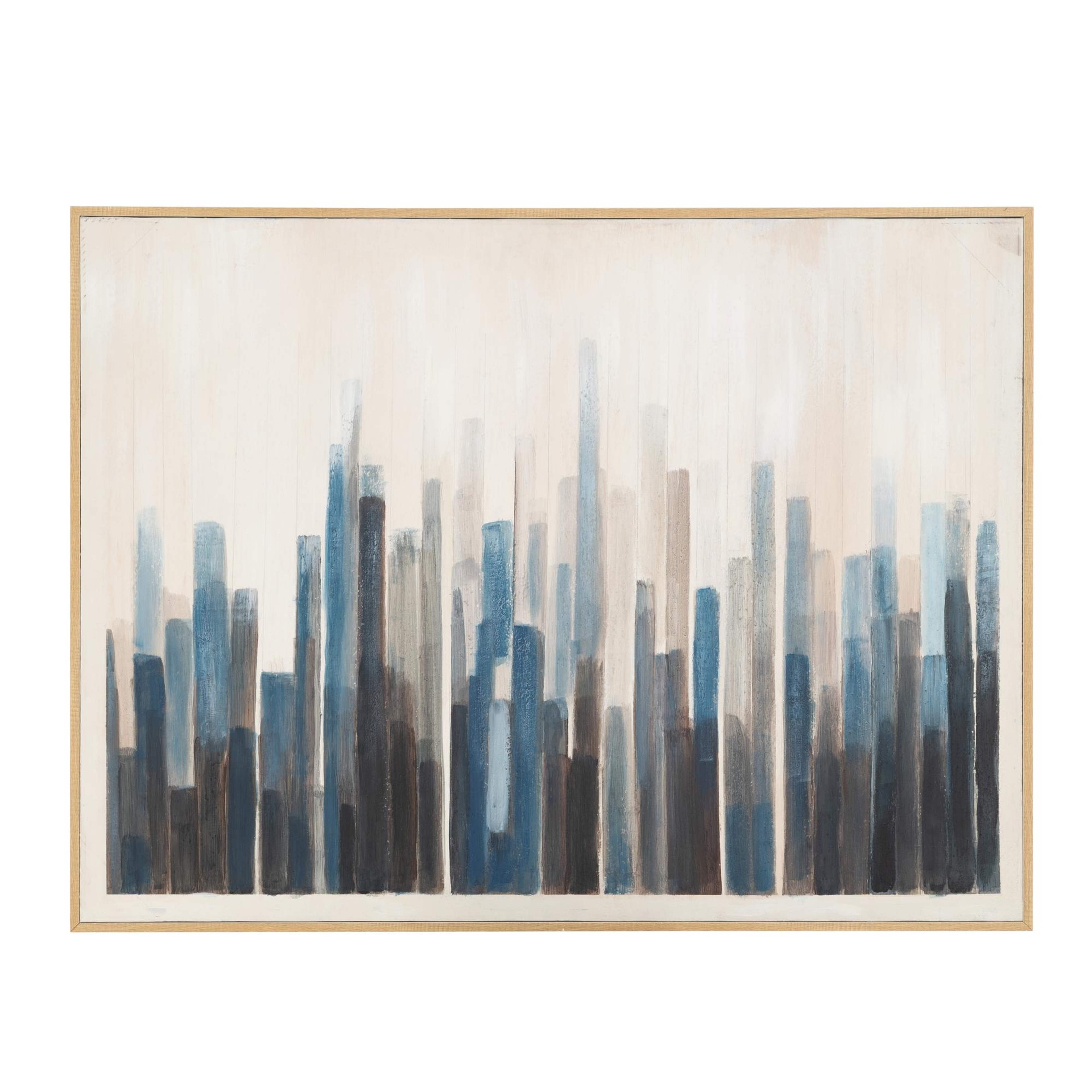 BLUE STRATA ÇERÇEVELİ YAĞLIBOYA TABLO 90X120 CM