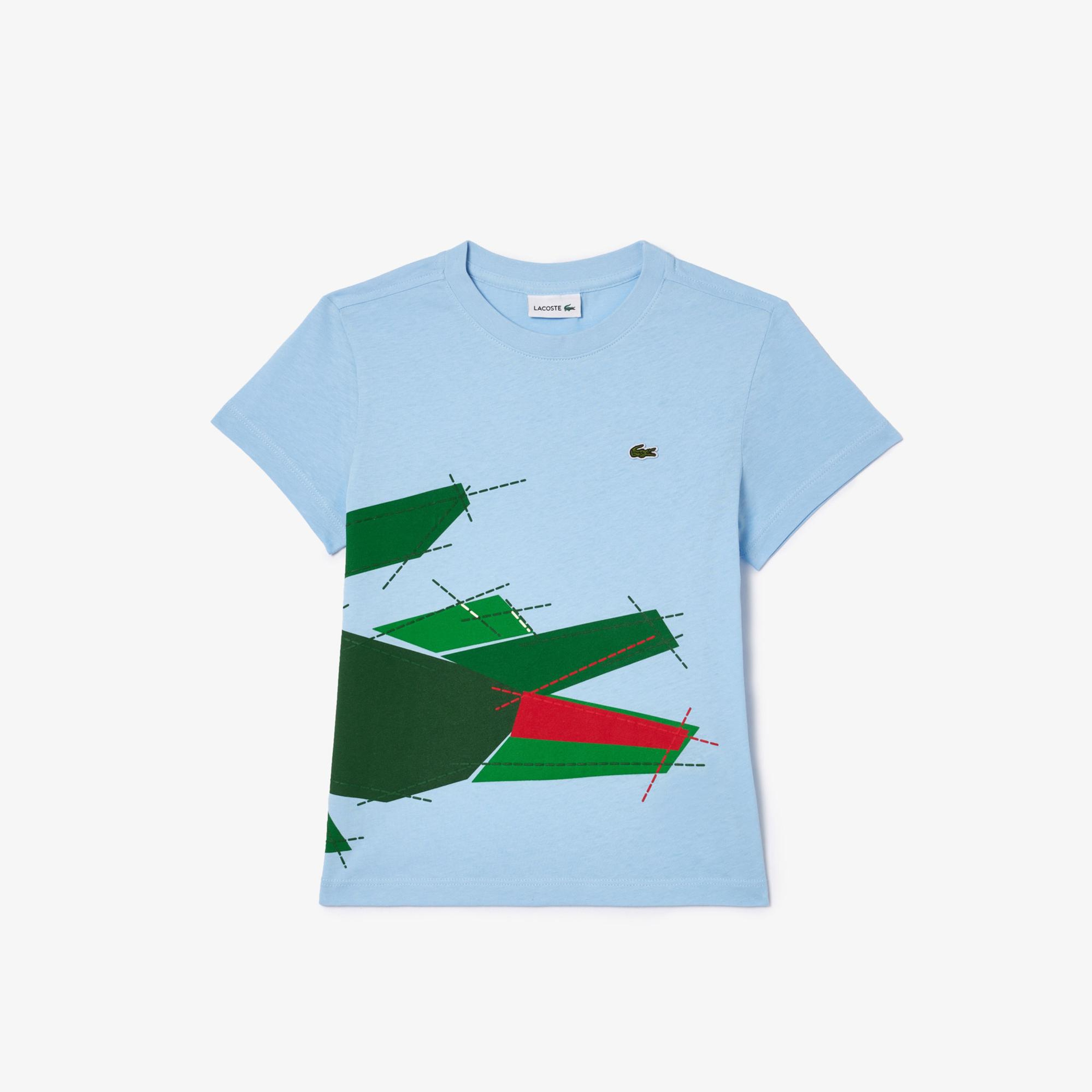 Lacoste Çocuk Baskılı Açık Mavi T-Shirt