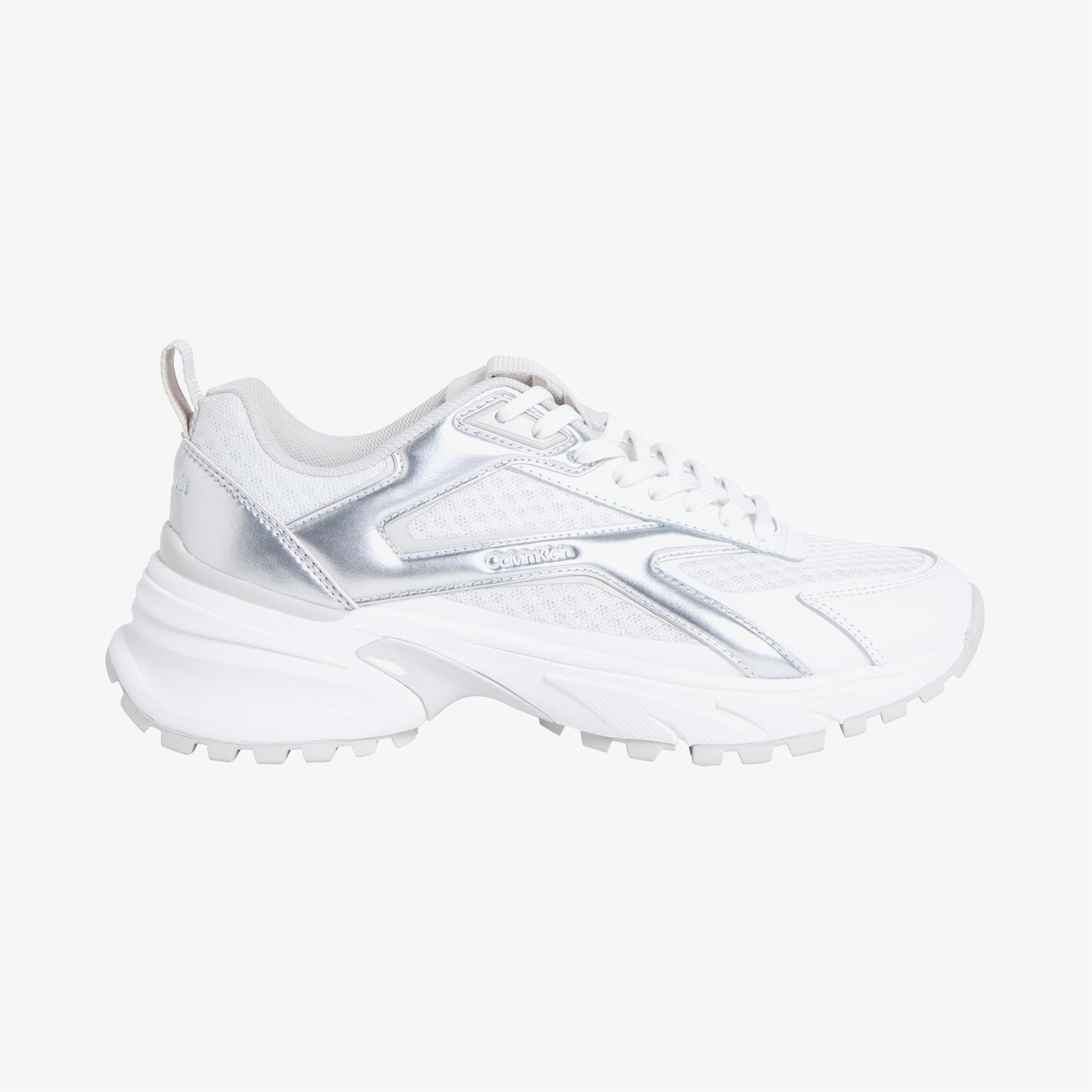 Calvin Klein Hike Run Stripe Mesh Kadın Beyaz Sneaker