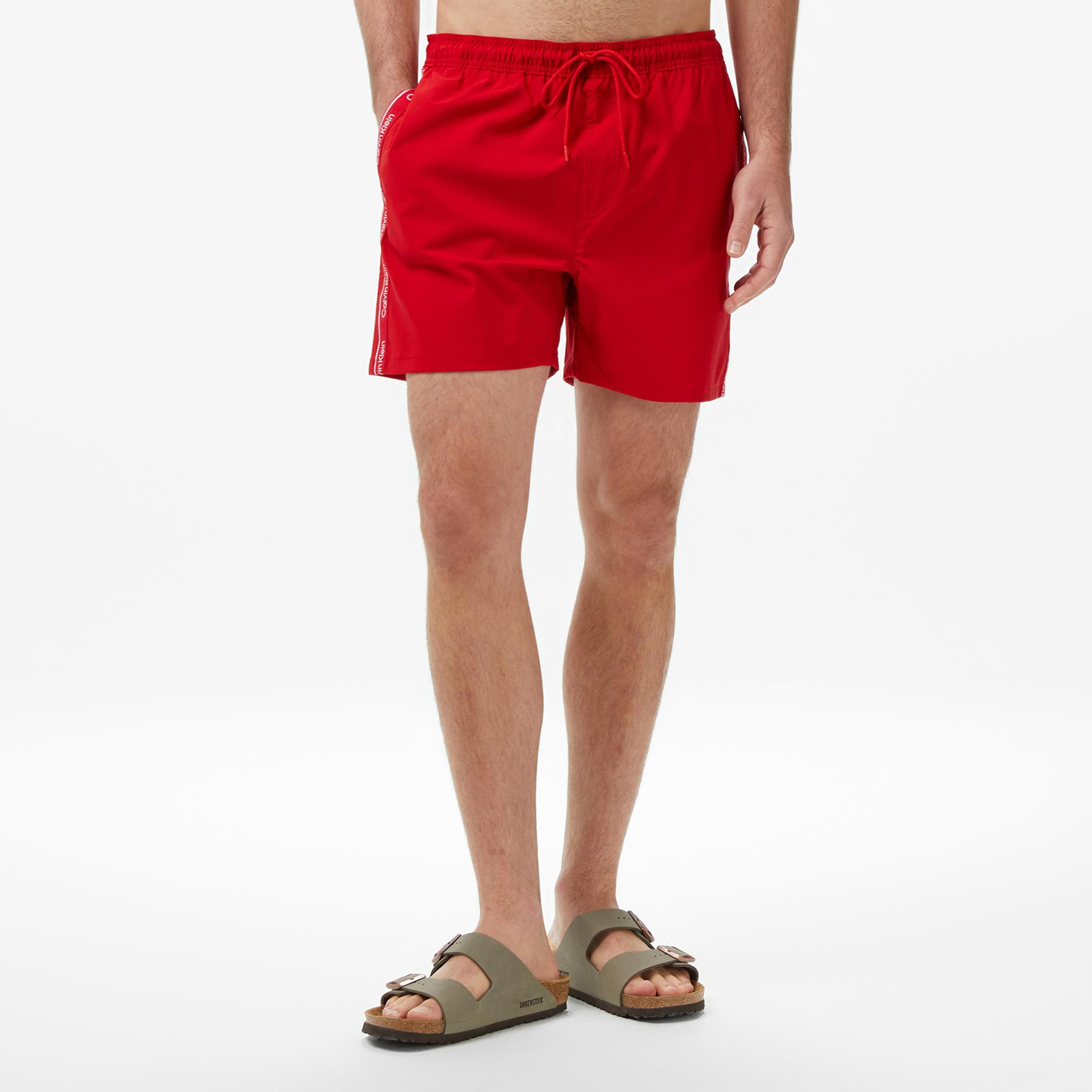 Calvin Klein Short Drawstring Erkek Kırmızı Deniz Şortu