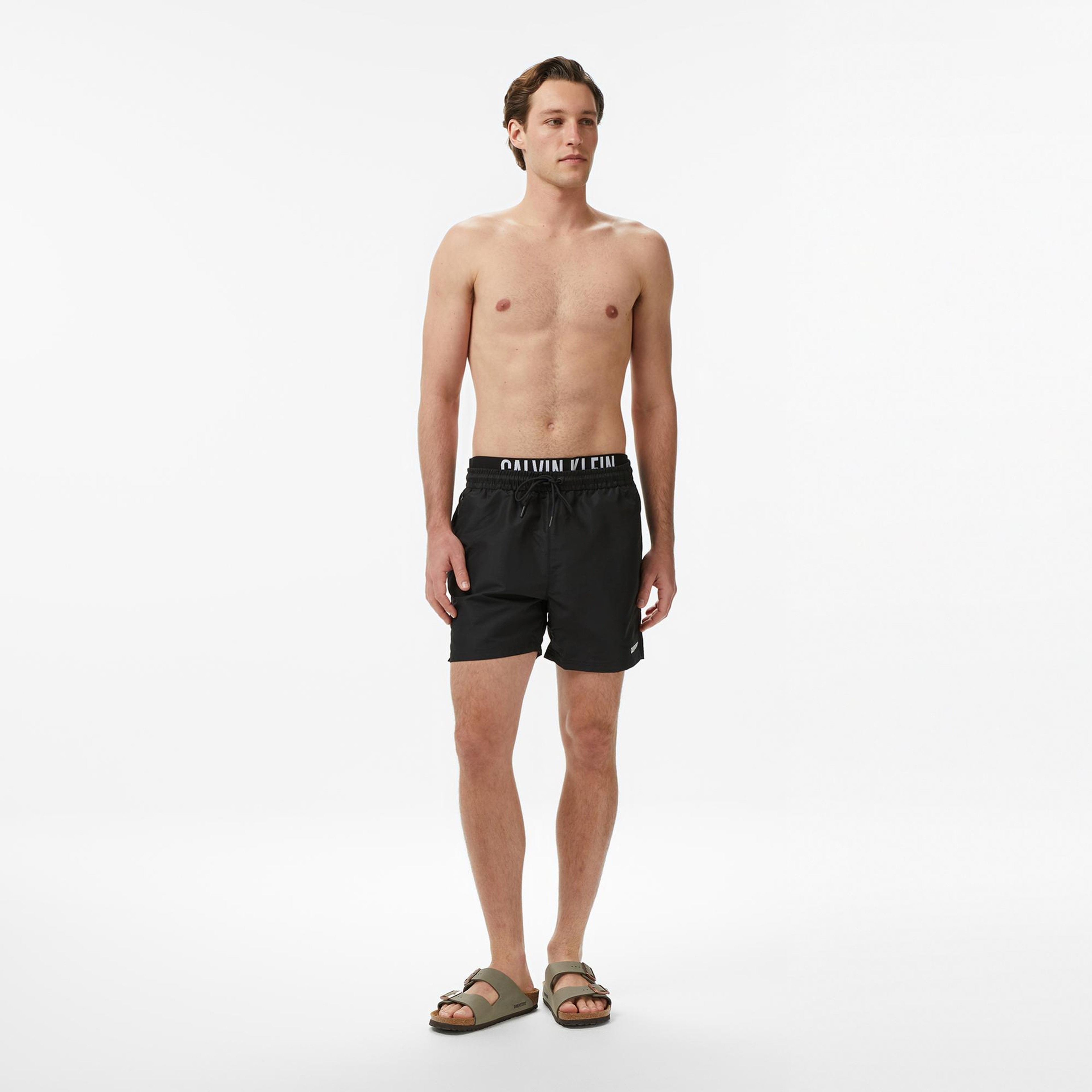 Calvin Klein Medium Drawstring Erkek Siyah Deniz Şortu