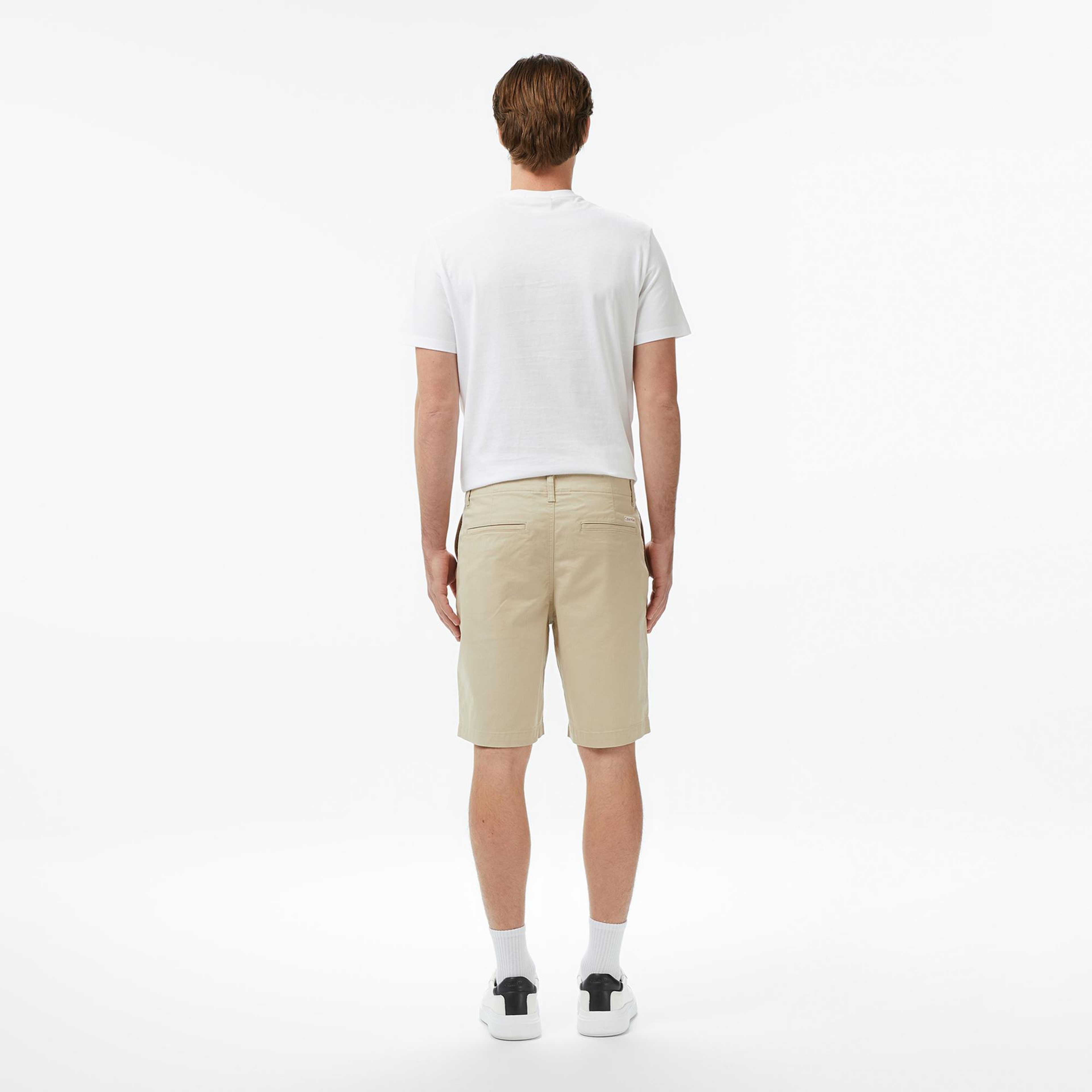 Calvin Klein Straight Comfort Cotton Chino Erkek Kahverengi Şort