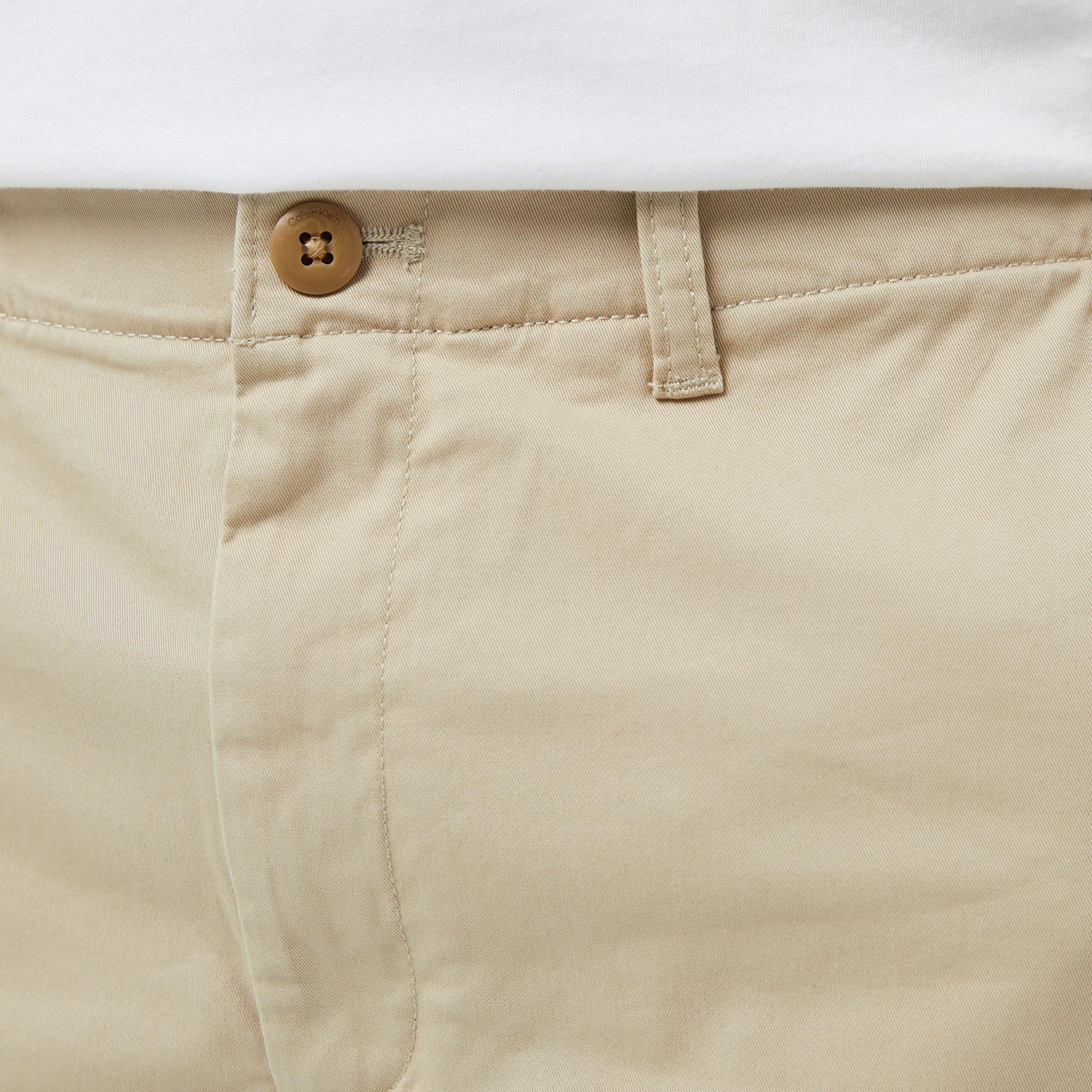 Calvin Klein Straight Comfort Cotton Chino Erkek Kahverengi Şort