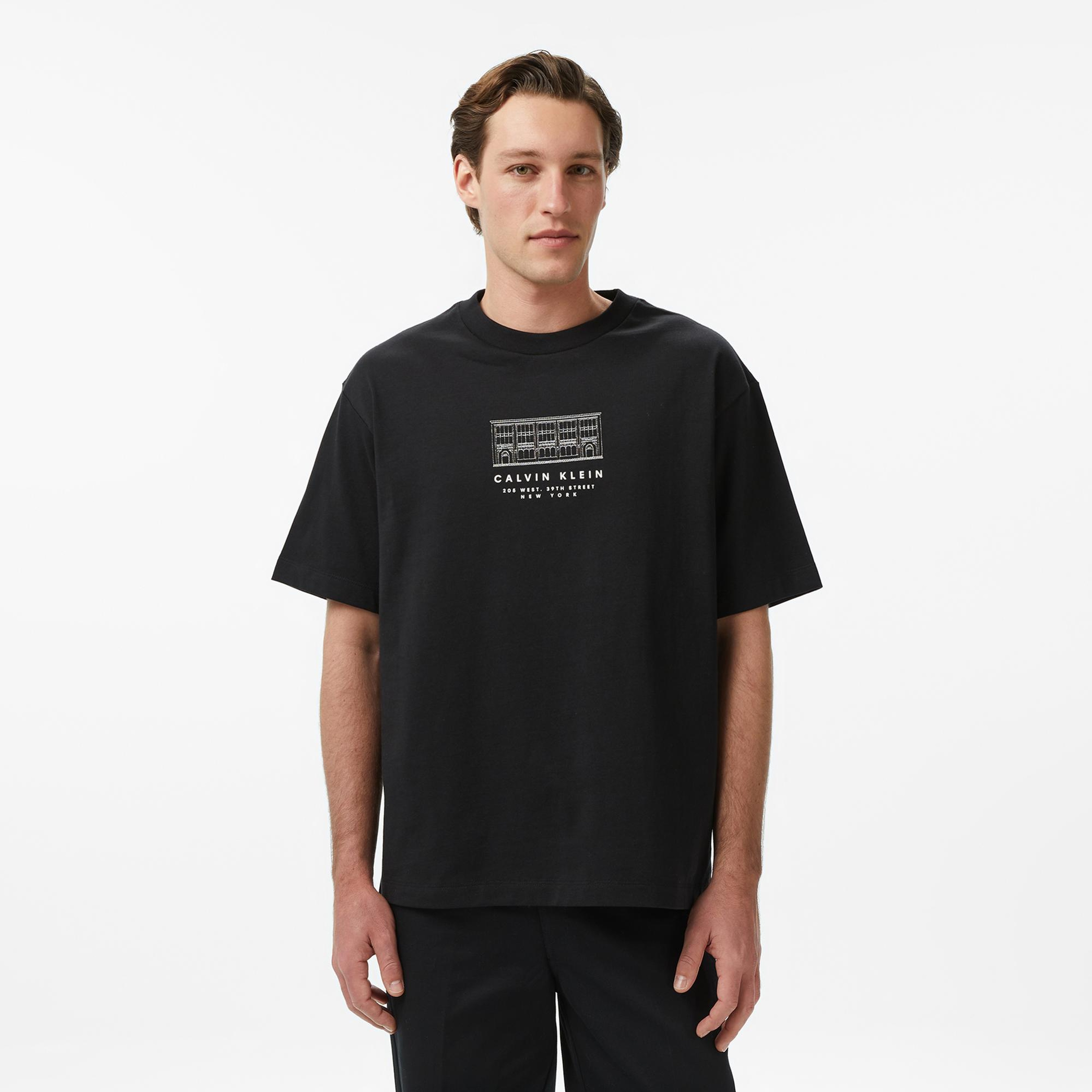 Calvin Klein 16S March Graphic Seasonal Erkek Siyah T-Shirt