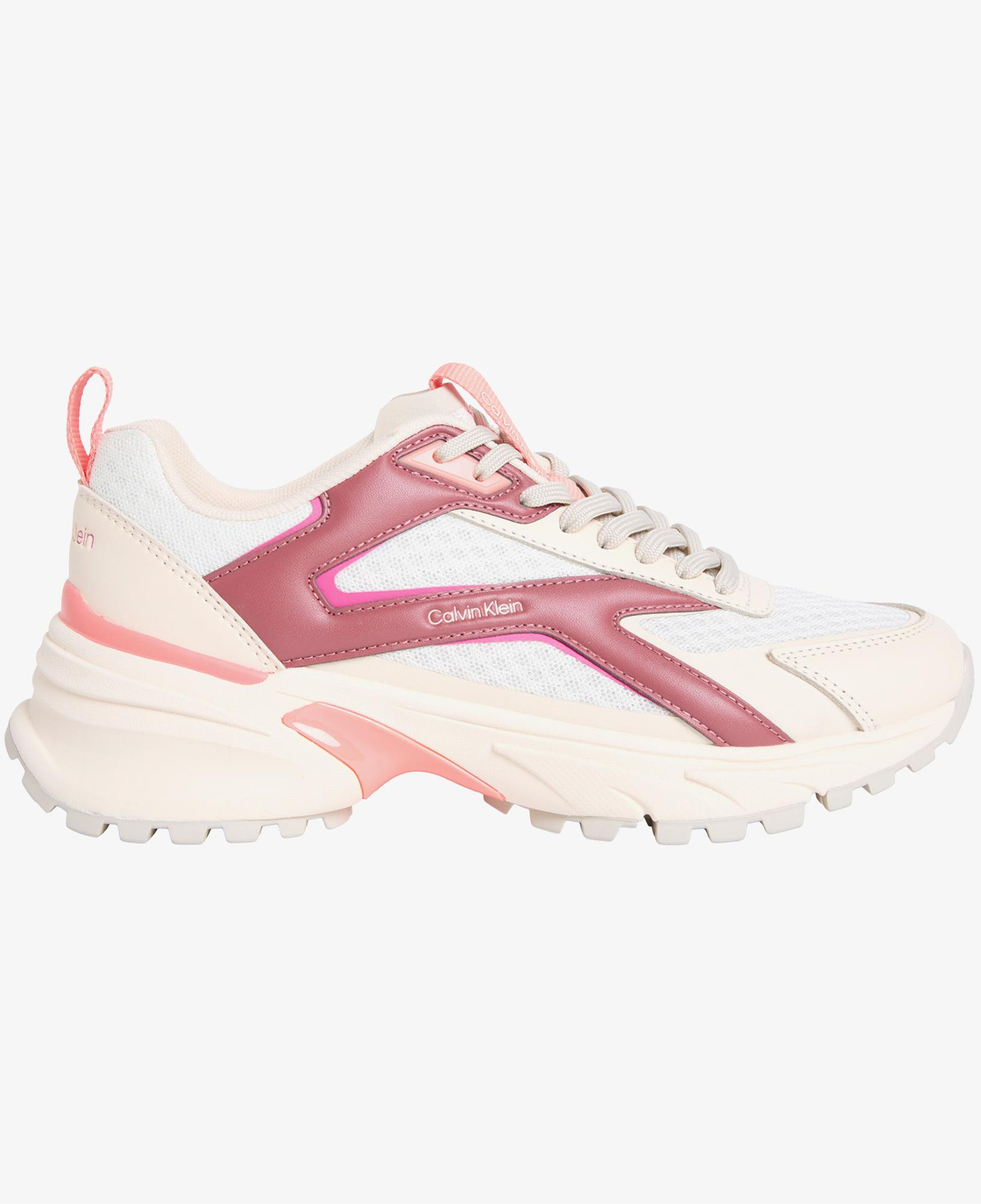 Calvin Klein Hike Run Stripe Mesh Kadın Bej Sneaker