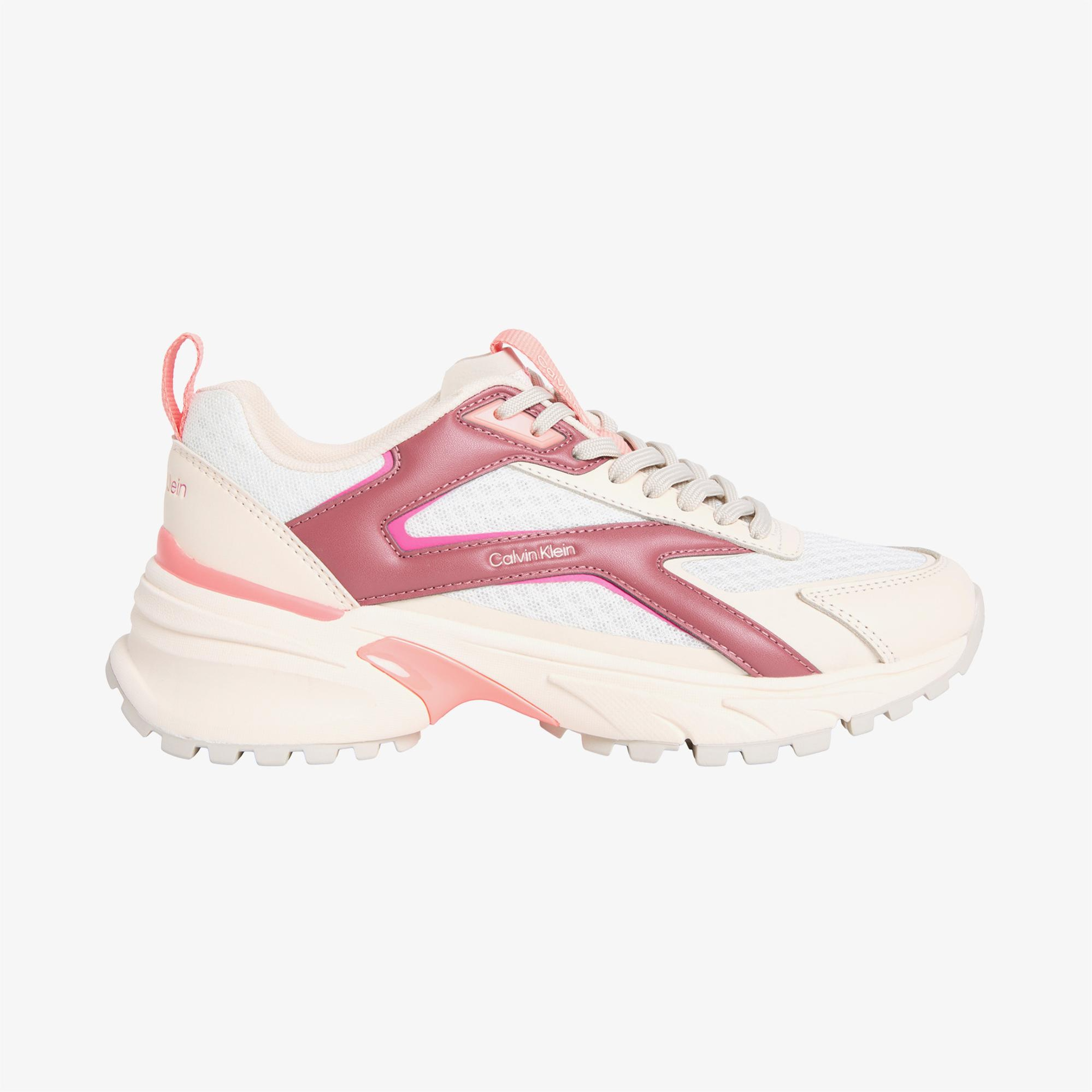 Calvin Klein Hike Run Stripe Mesh Kadın Bej Sneaker