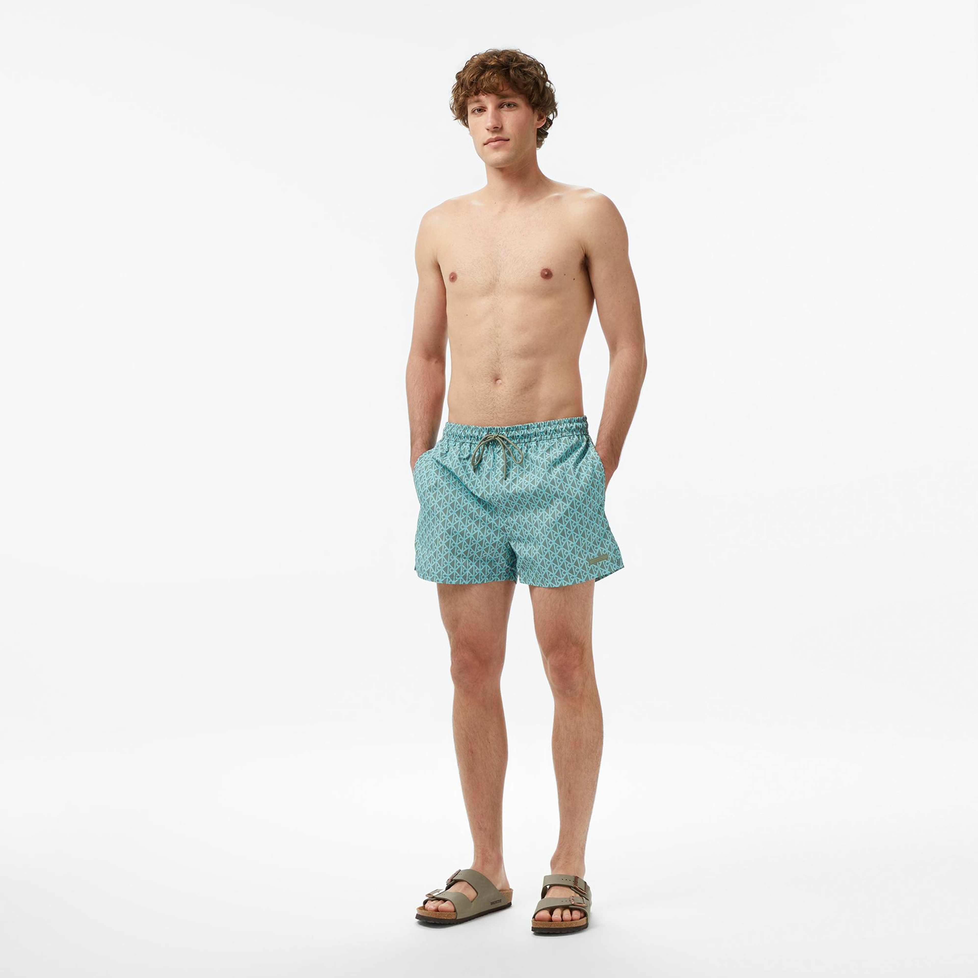 Calvin Klein Short Drawstring Covered Erkek Yeşil Deniz Şortu