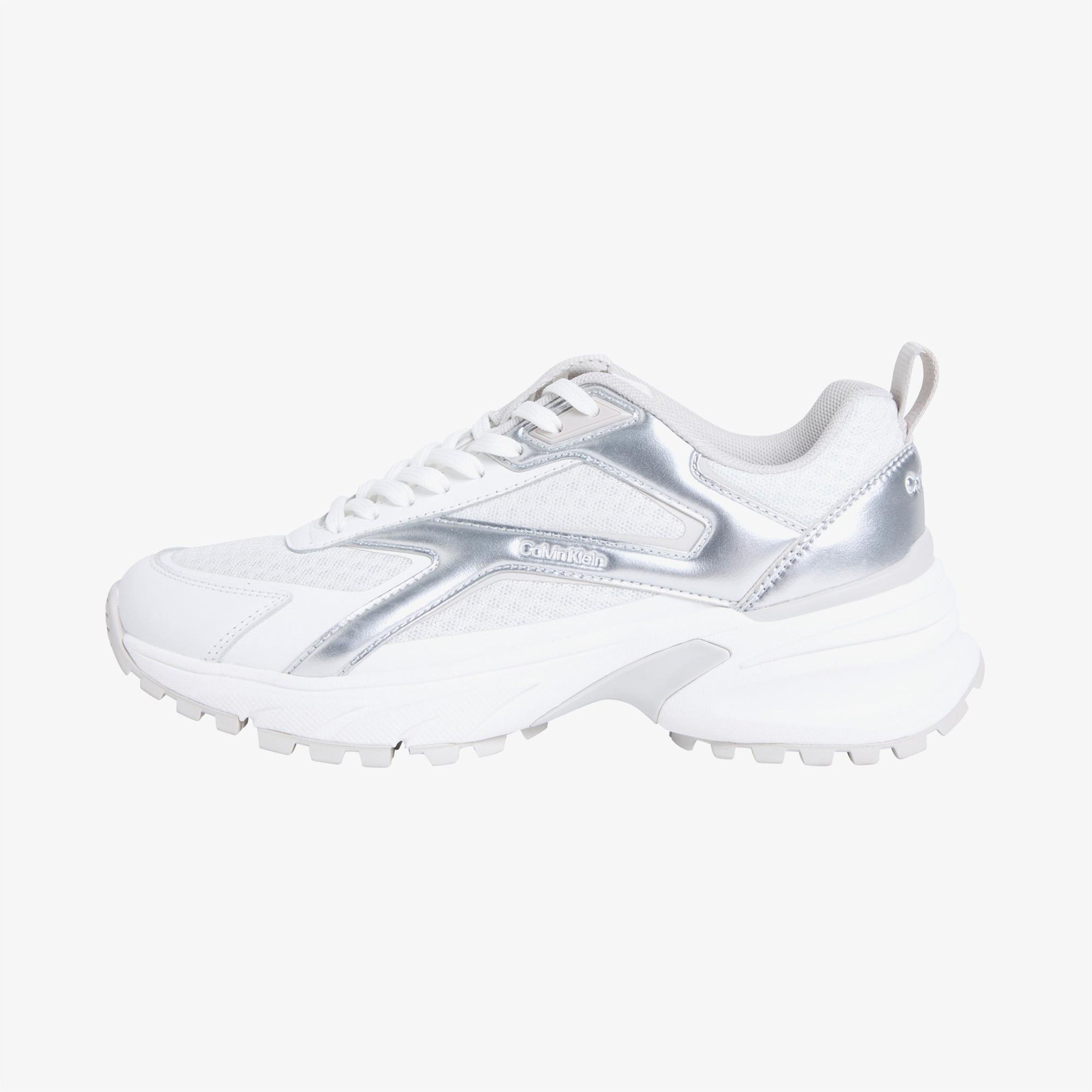 Calvin Klein Hike Run Stripe Mesh Kadın Beyaz Sneaker