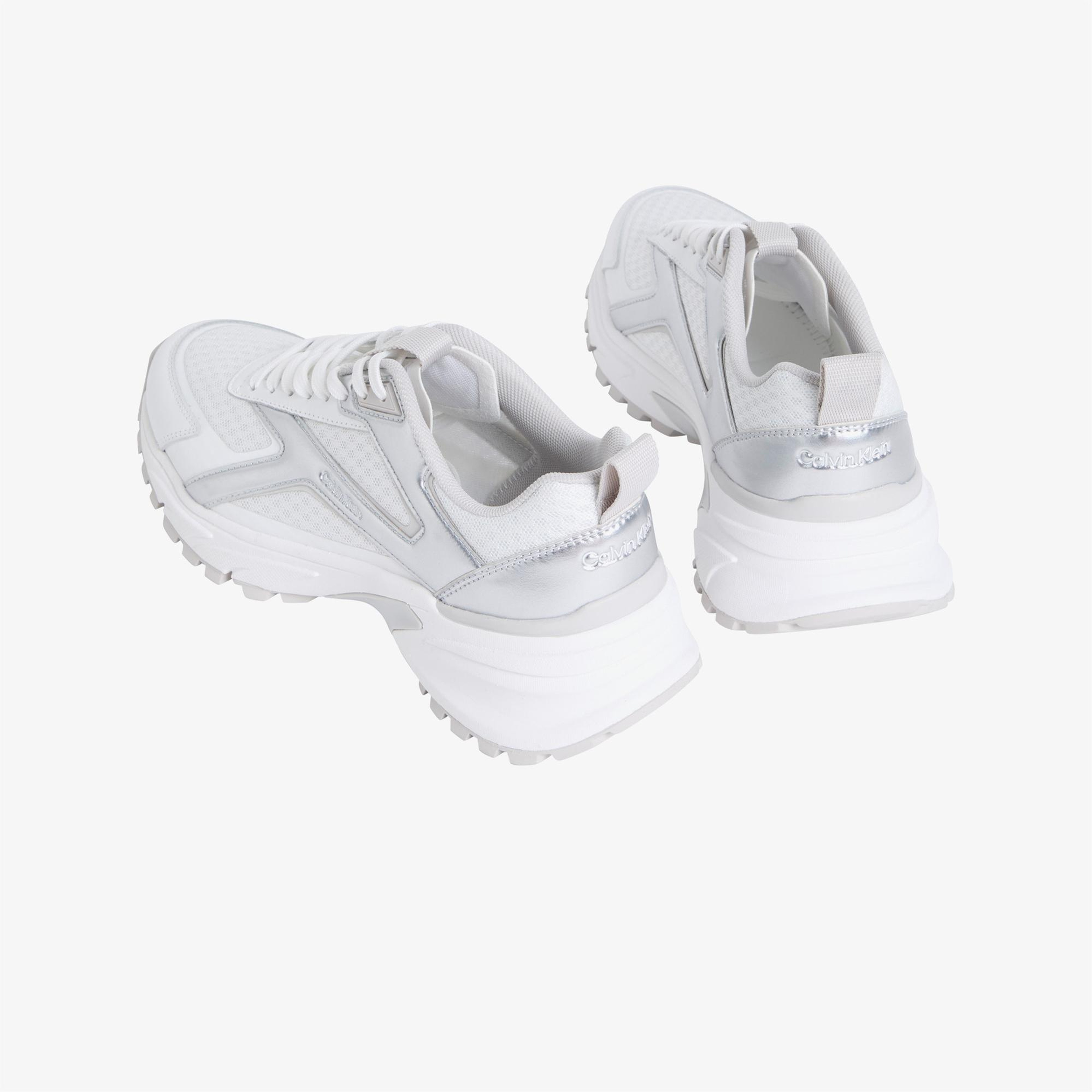 Calvin Klein Hike Run Stripe Mesh Kadın Beyaz Sneaker
