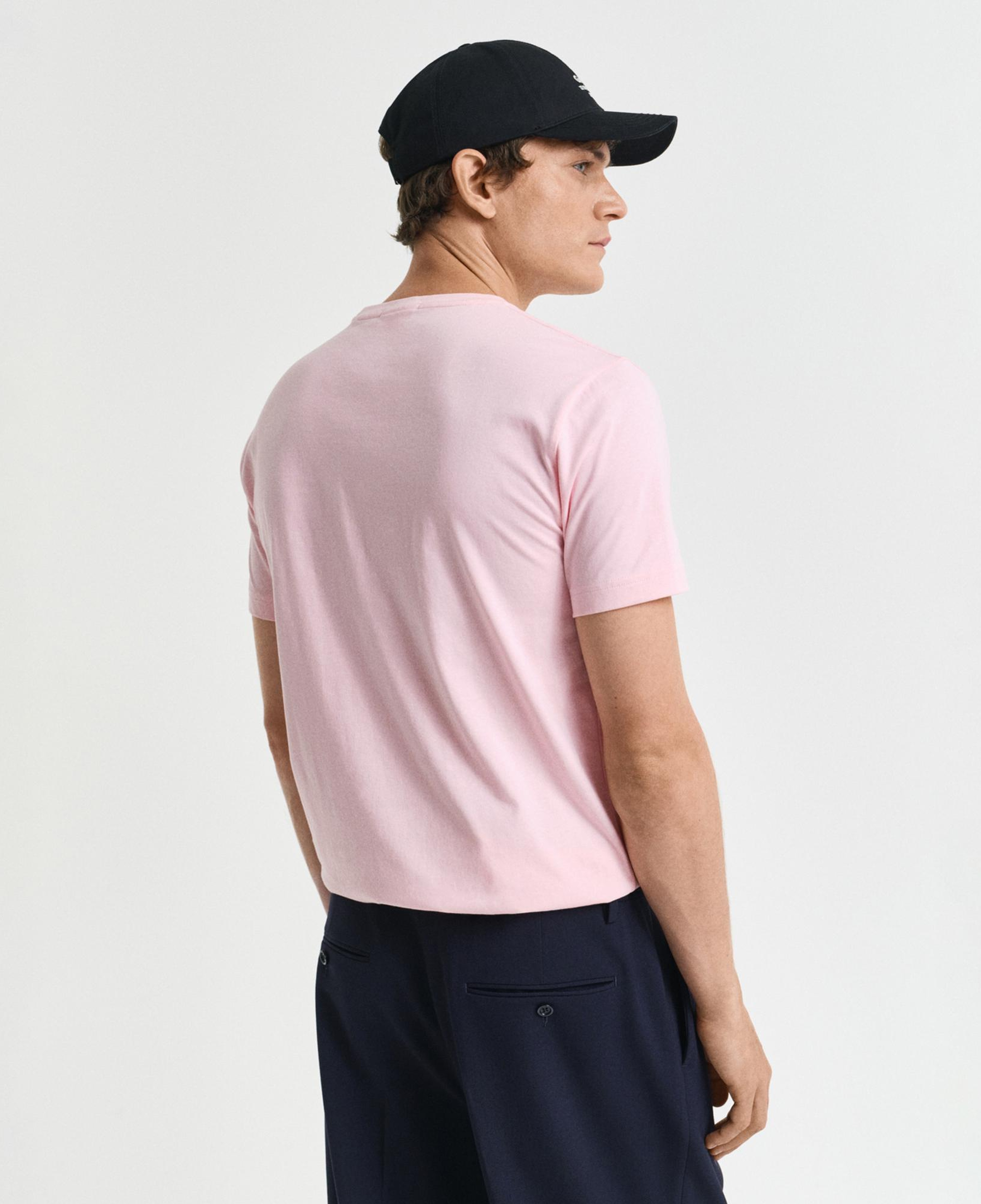 GANT Erkek Pembe Regular Fit Bisiklet Yaka T-Shirt