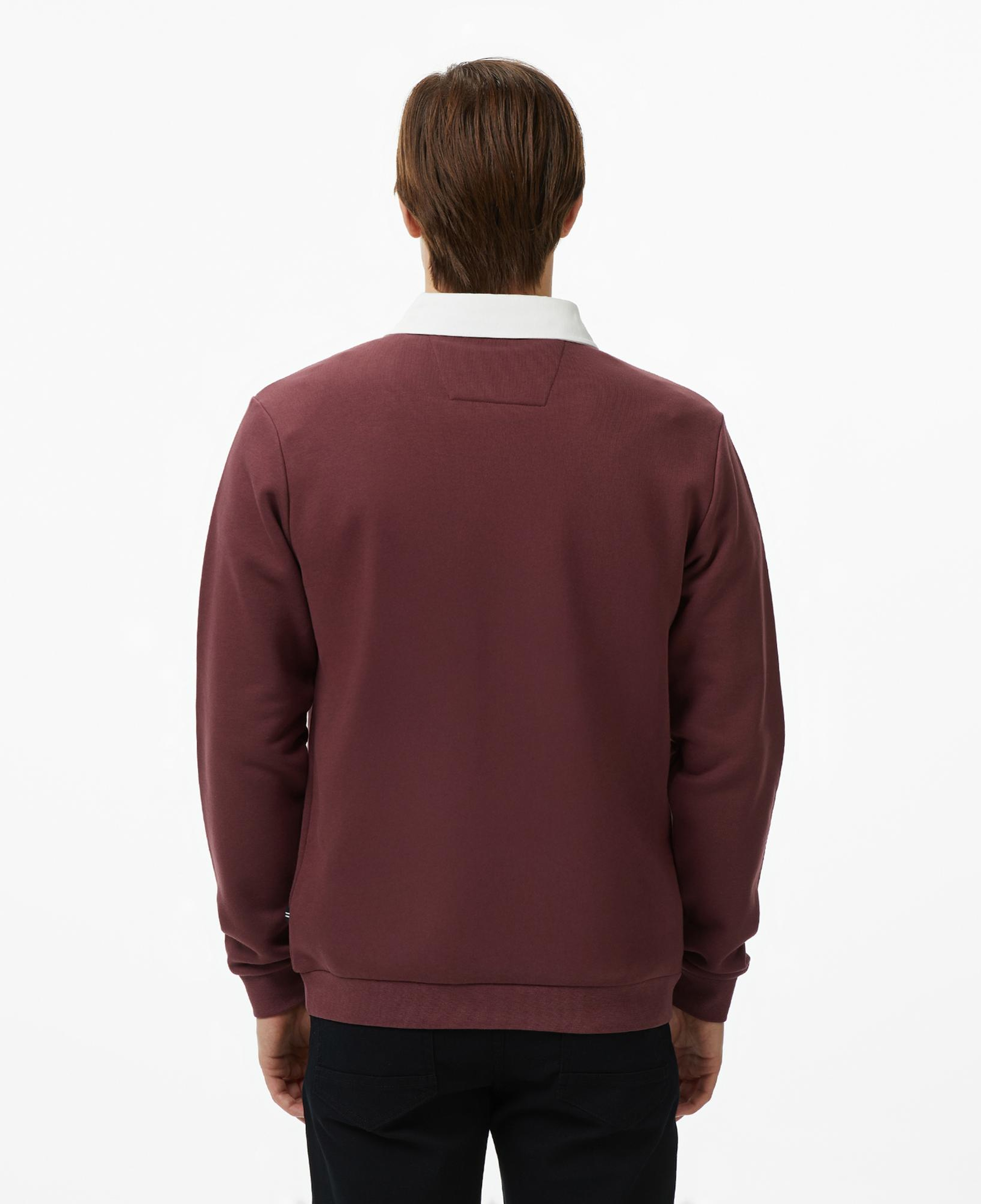 Nautica Erkek Bordo Uzun Kollu Polo Yaka T-Shirt