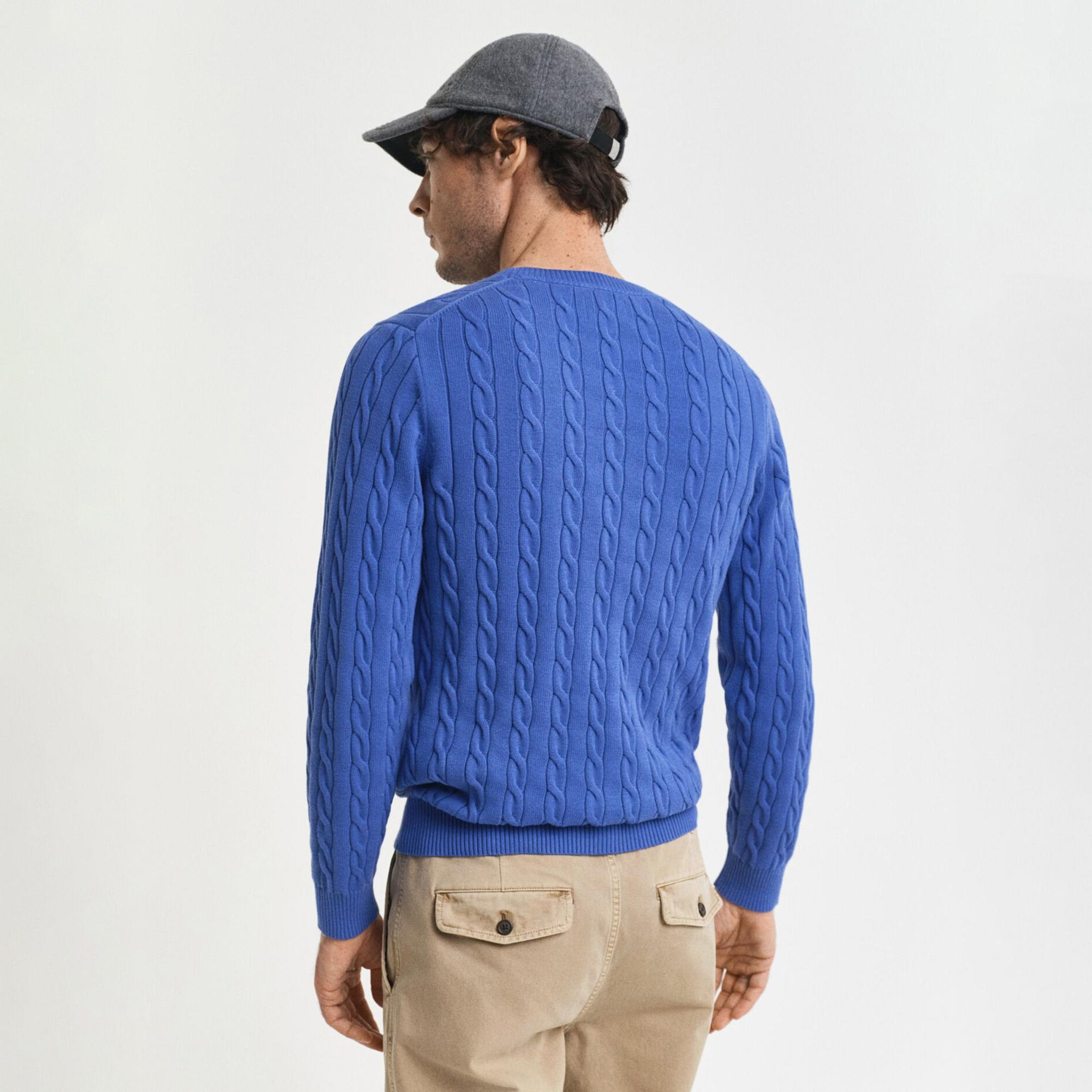 GANT Erkek Mavi Regular Fit Triko