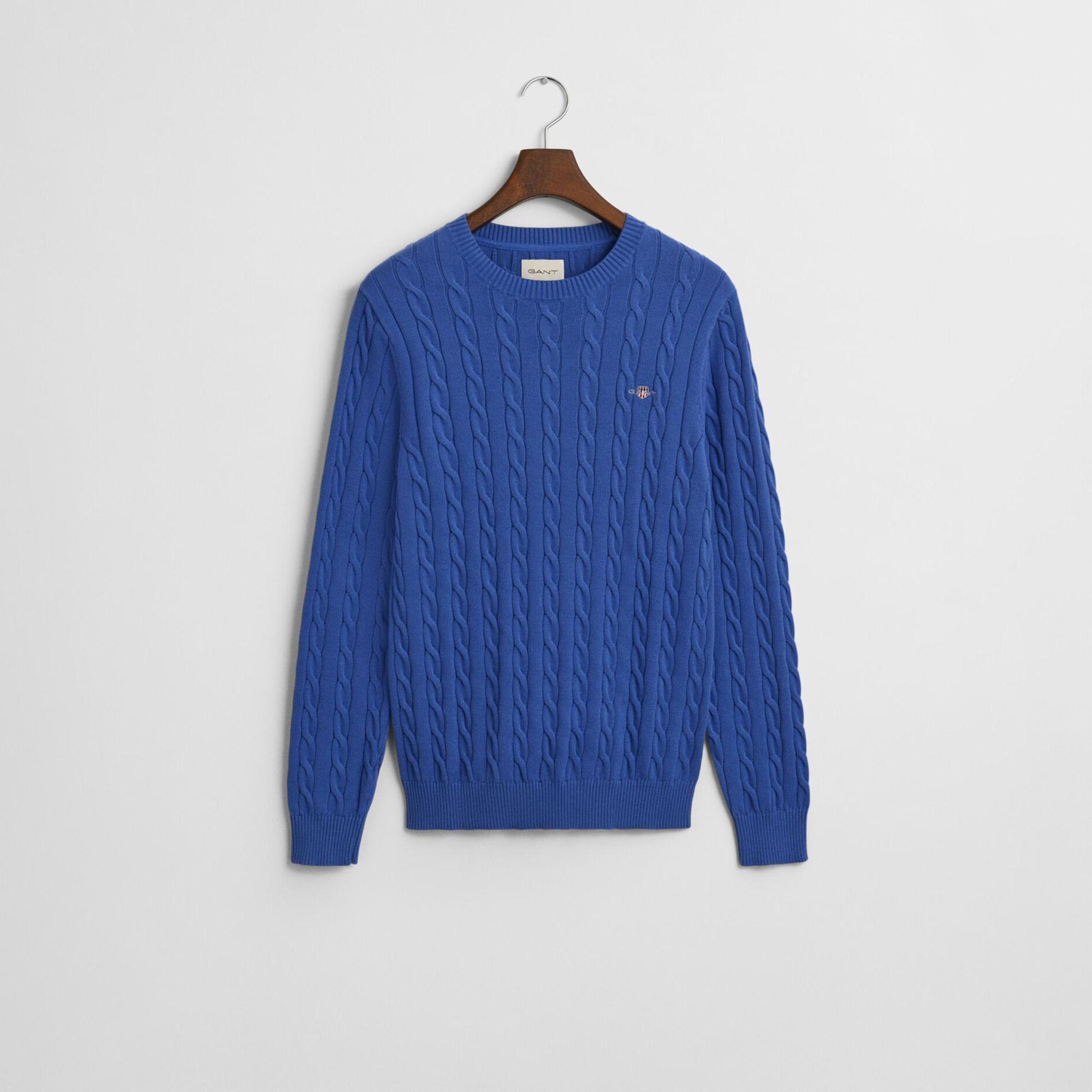 GANT Erkek Mavi Regular Fit Triko