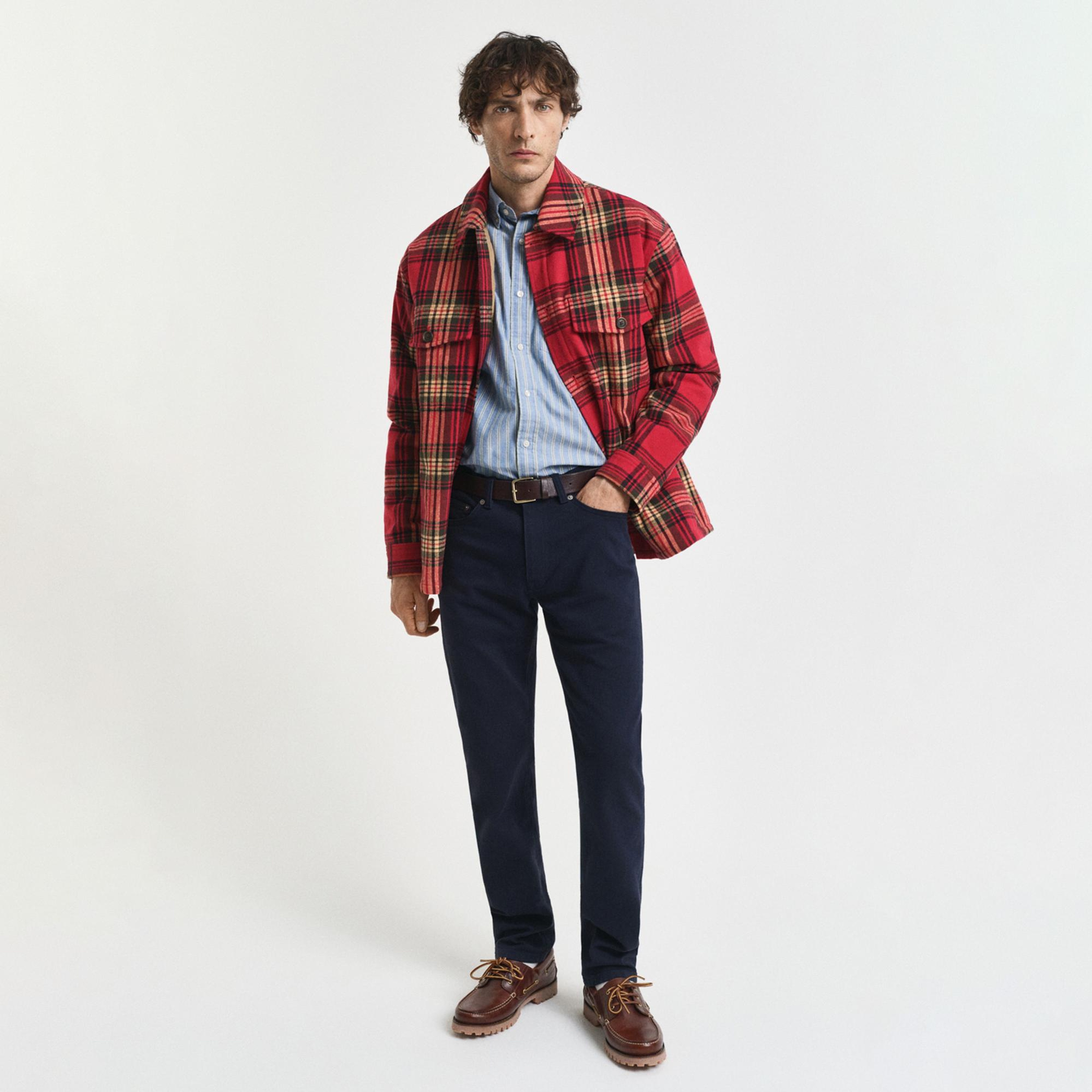 GANT Erkek Lacivert Regular Fit Soft Twill Jean