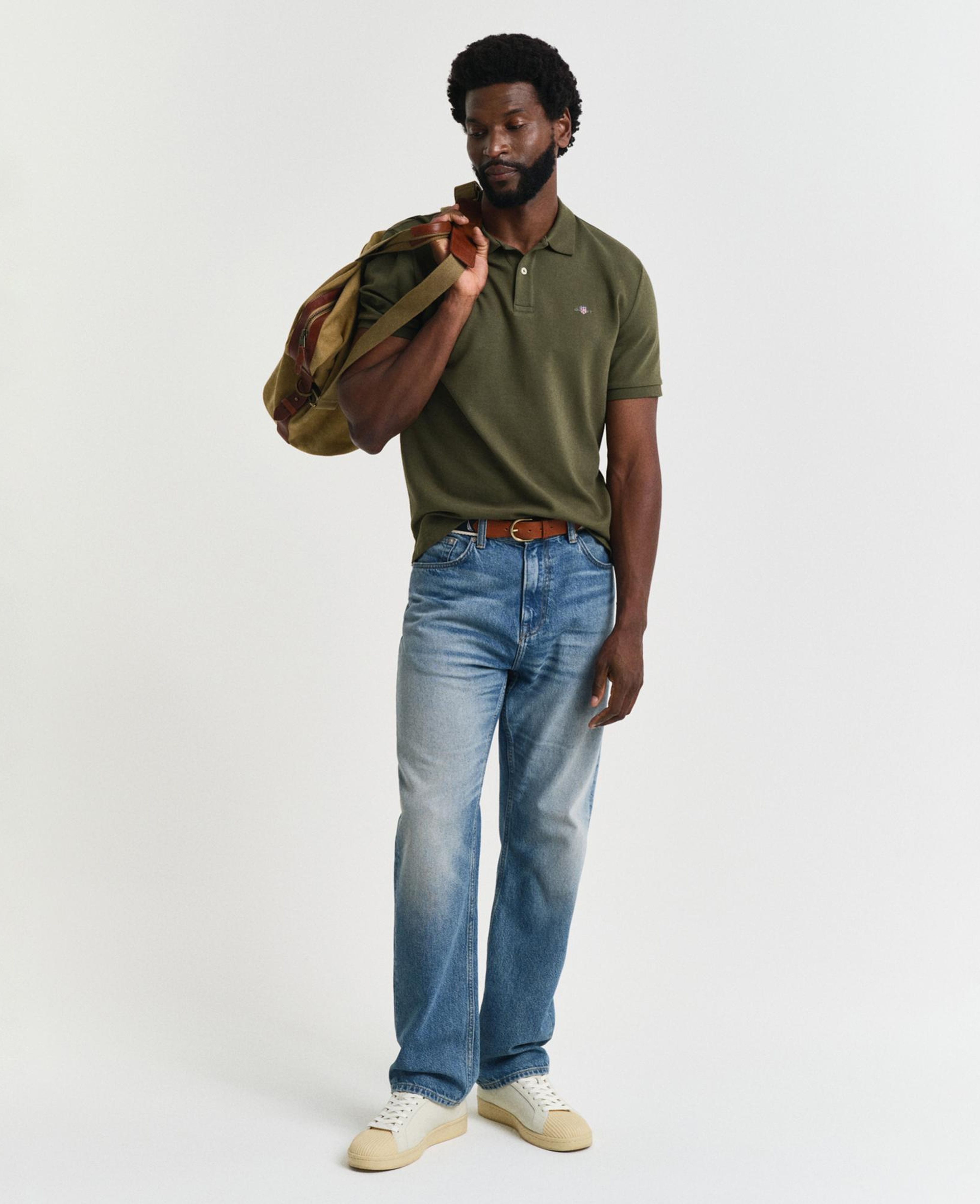 GANT Erkek Yeşil Regular Fit Polo