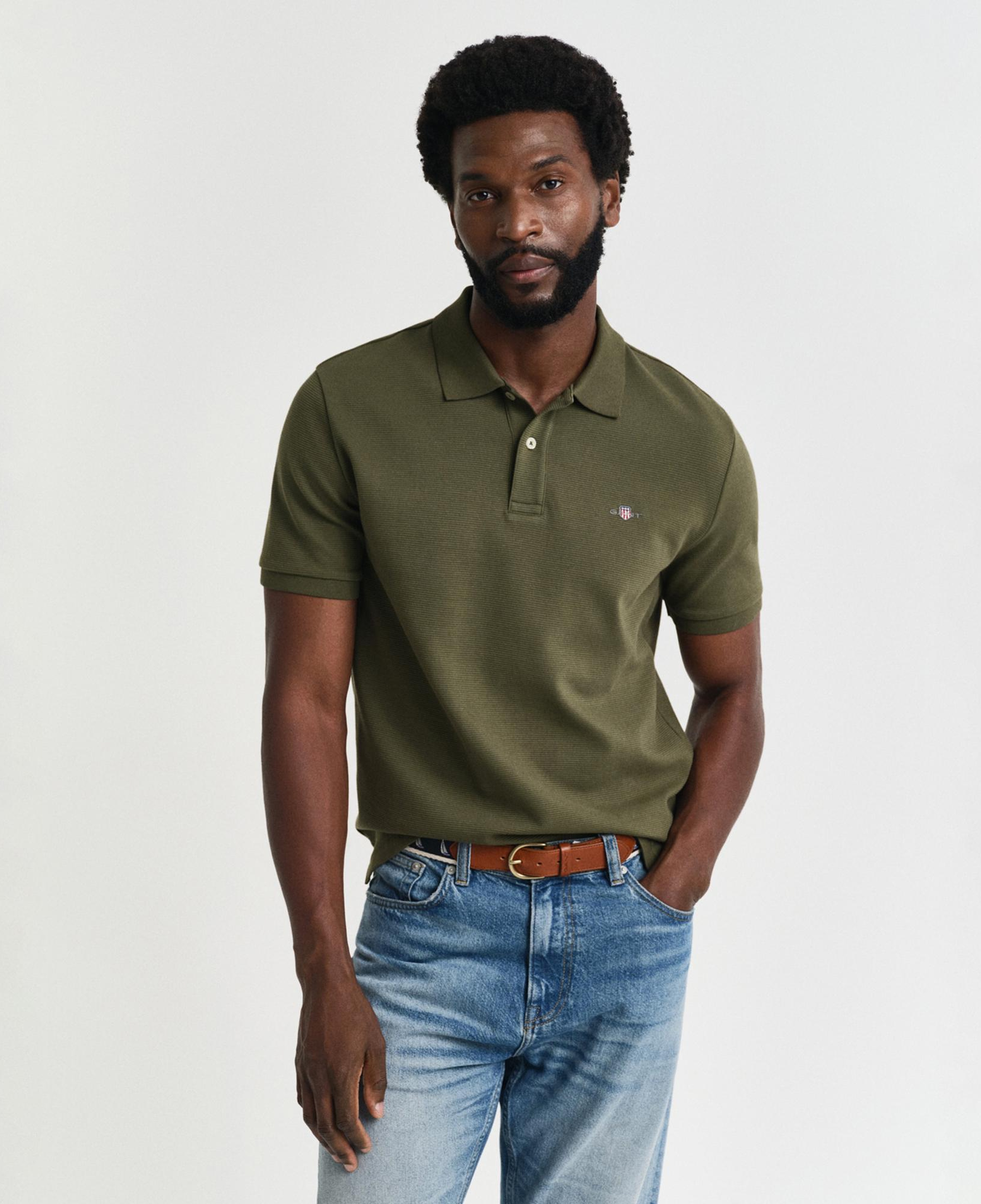 GANT Erkek Yeşil Regular Fit Polo