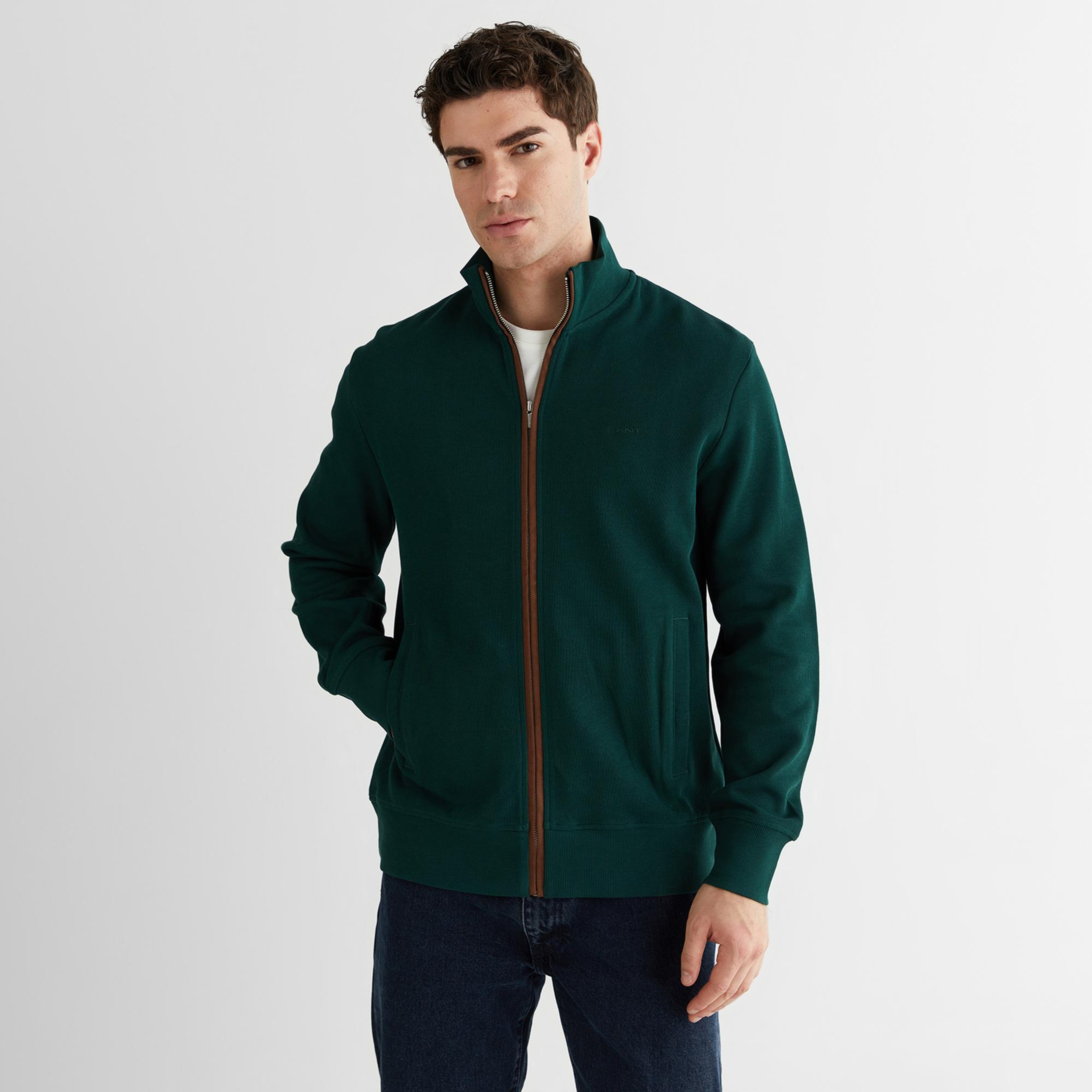 GANT Erkek Yeşil Regular Fit Hırka