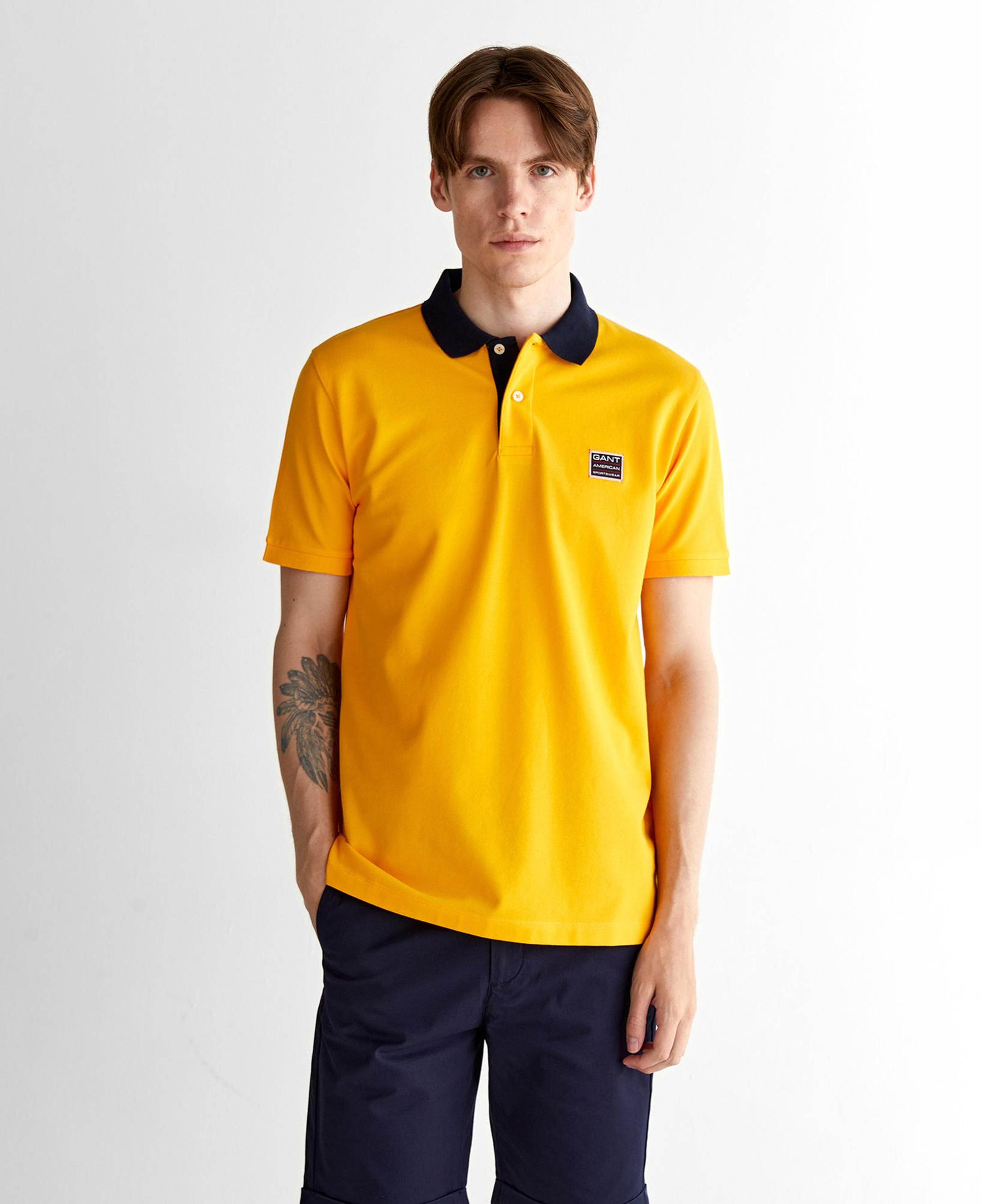 GANT Erkek Sarı Regular Fit Polo