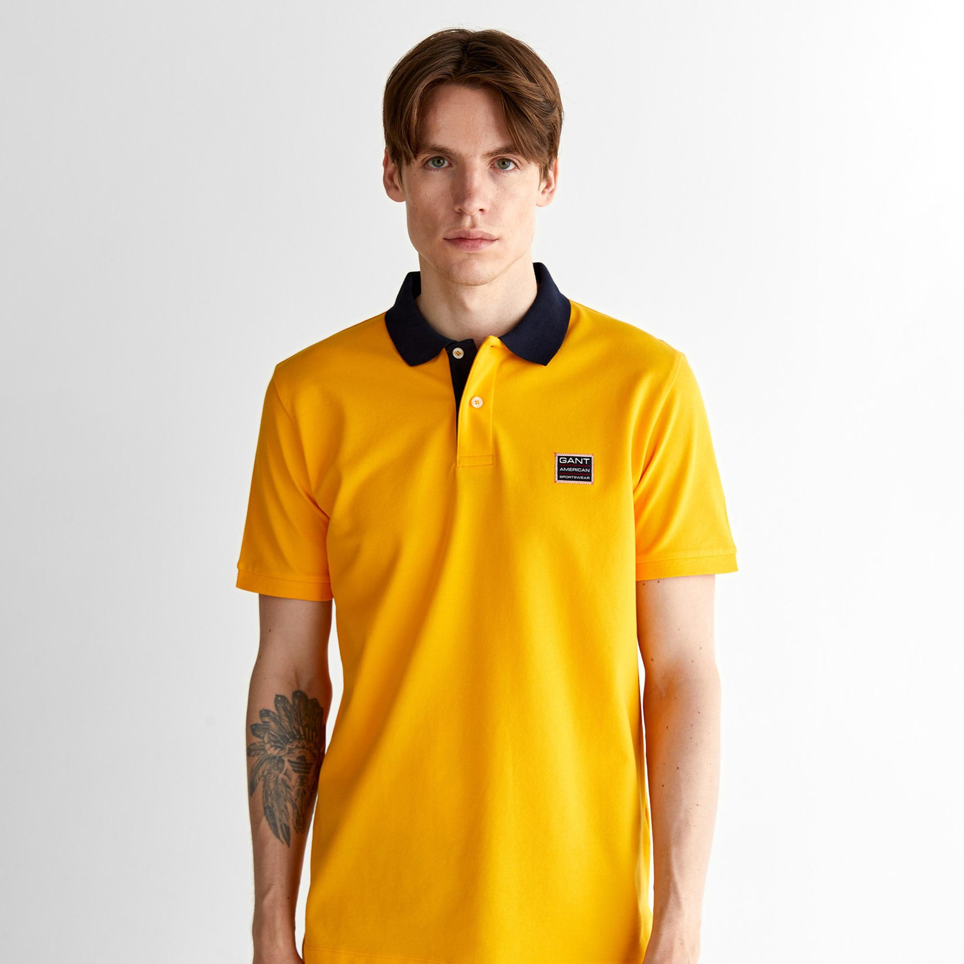 GANT Erkek Sarı Regular Fit Polo
