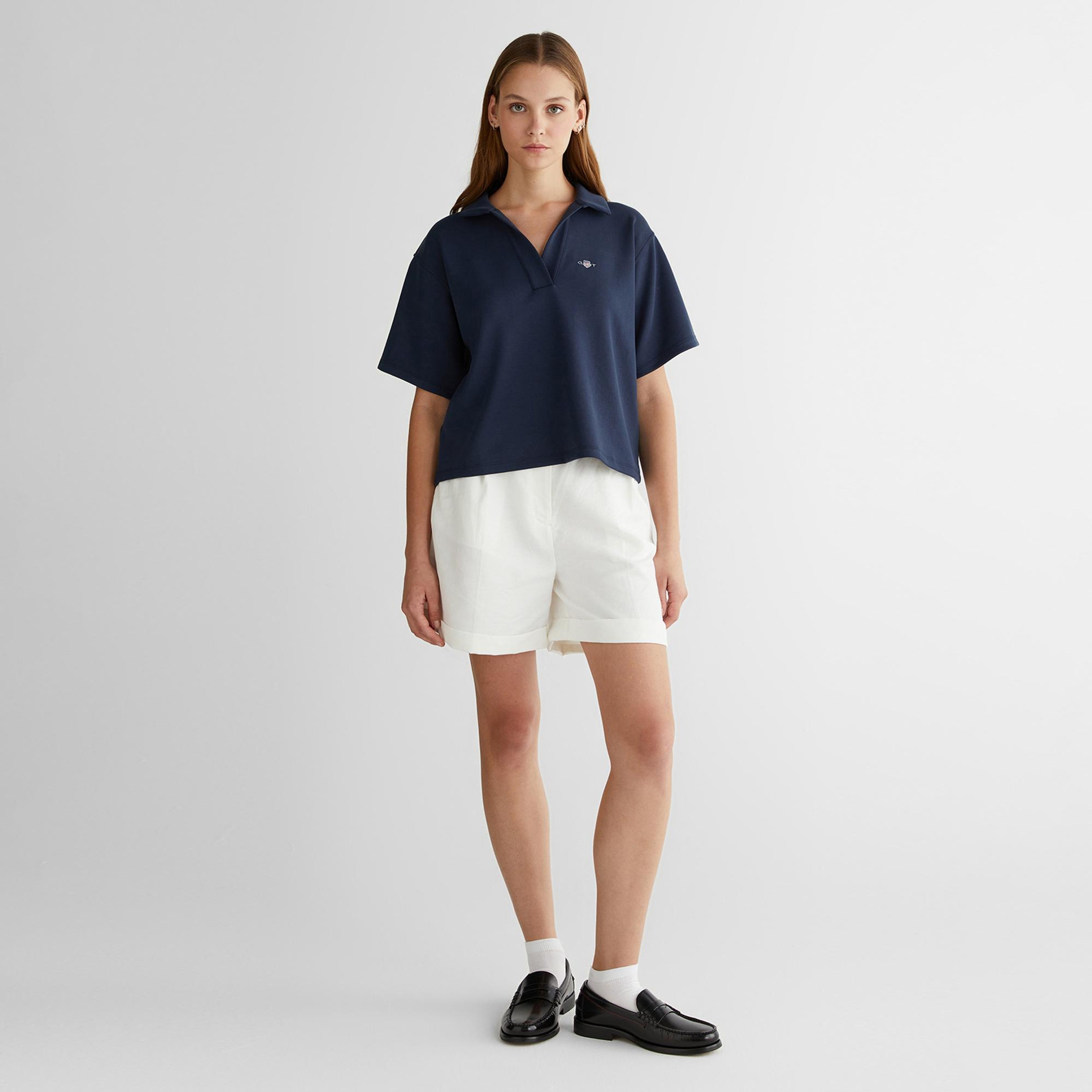 GANT Kadın Lacivert Logolu Polo