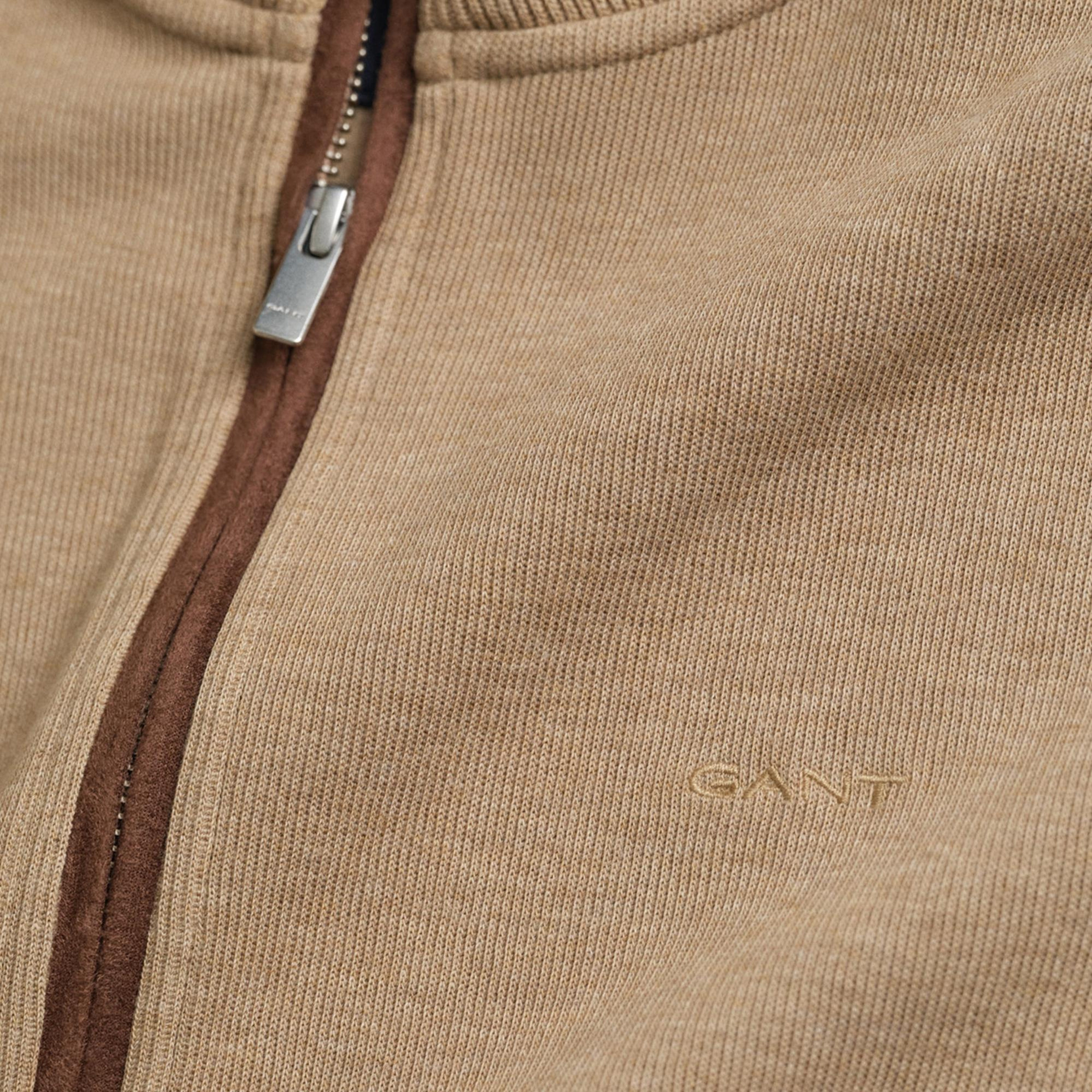 GANT Erkek Bej Regular Fit Fermuarlı Hırka