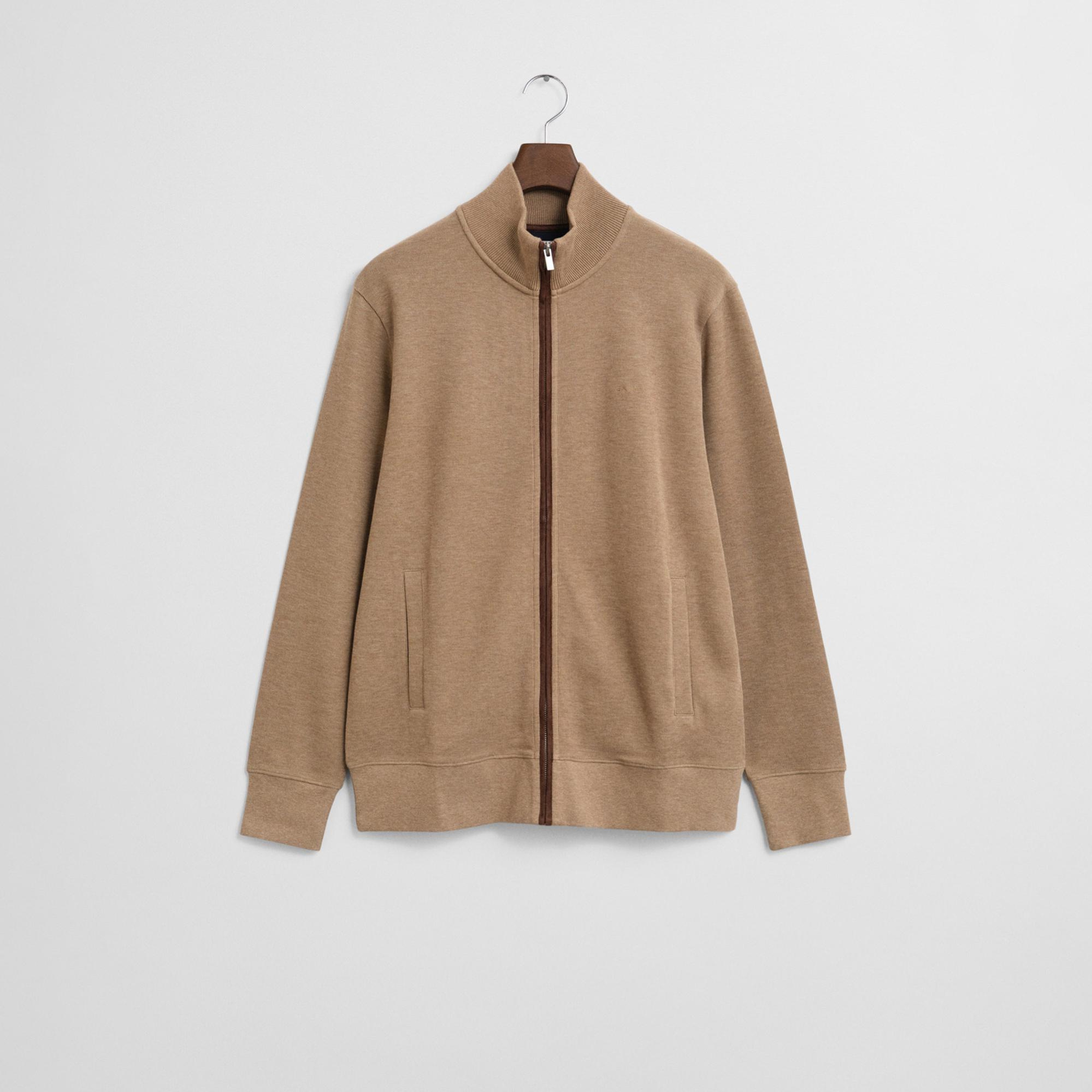 GANT Erkek Bej Regular Fit Fermuarlı Hırka