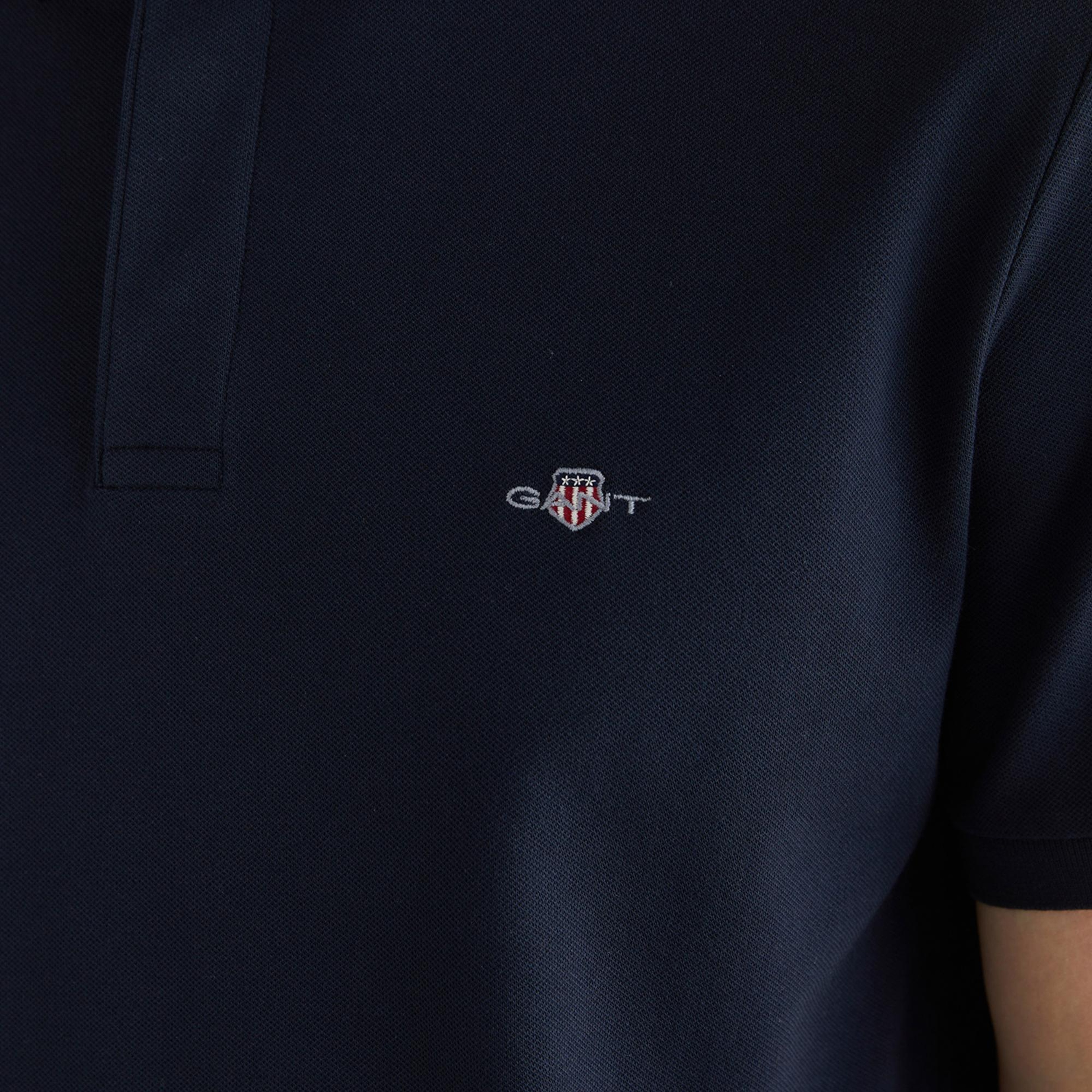 GANT Erkek Lacivert Kısa Kollu Polo