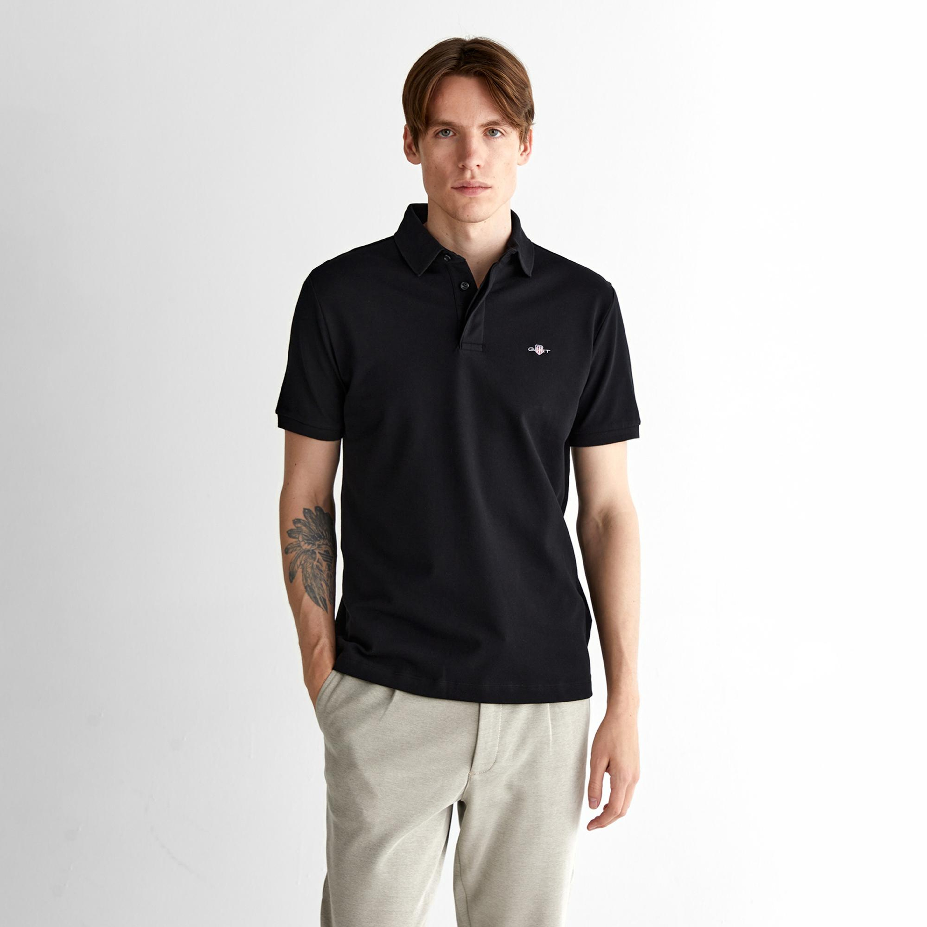 GANT Erkek Siyah Polo