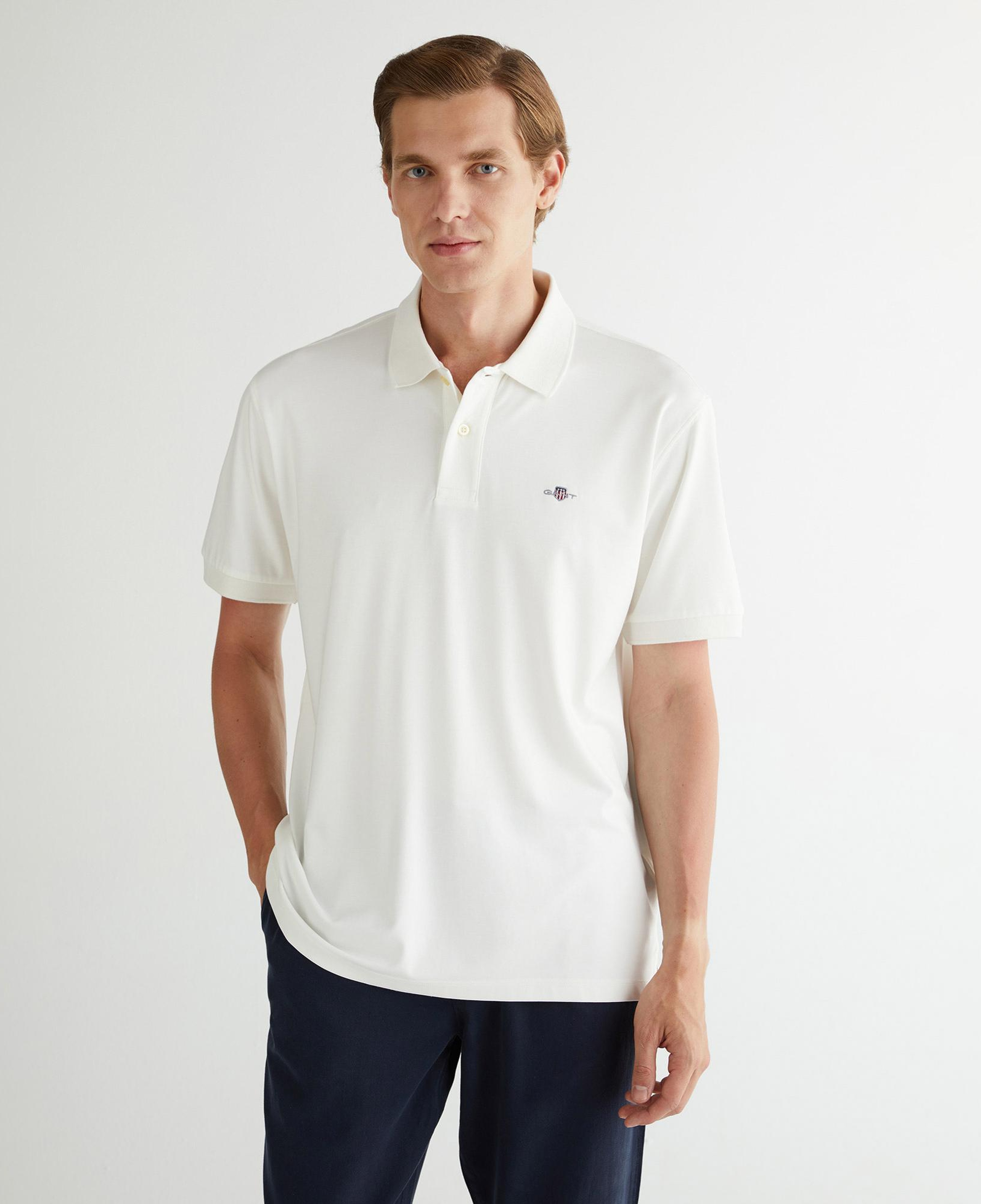 GANT Erkek Krem Relaxed Fit Polo