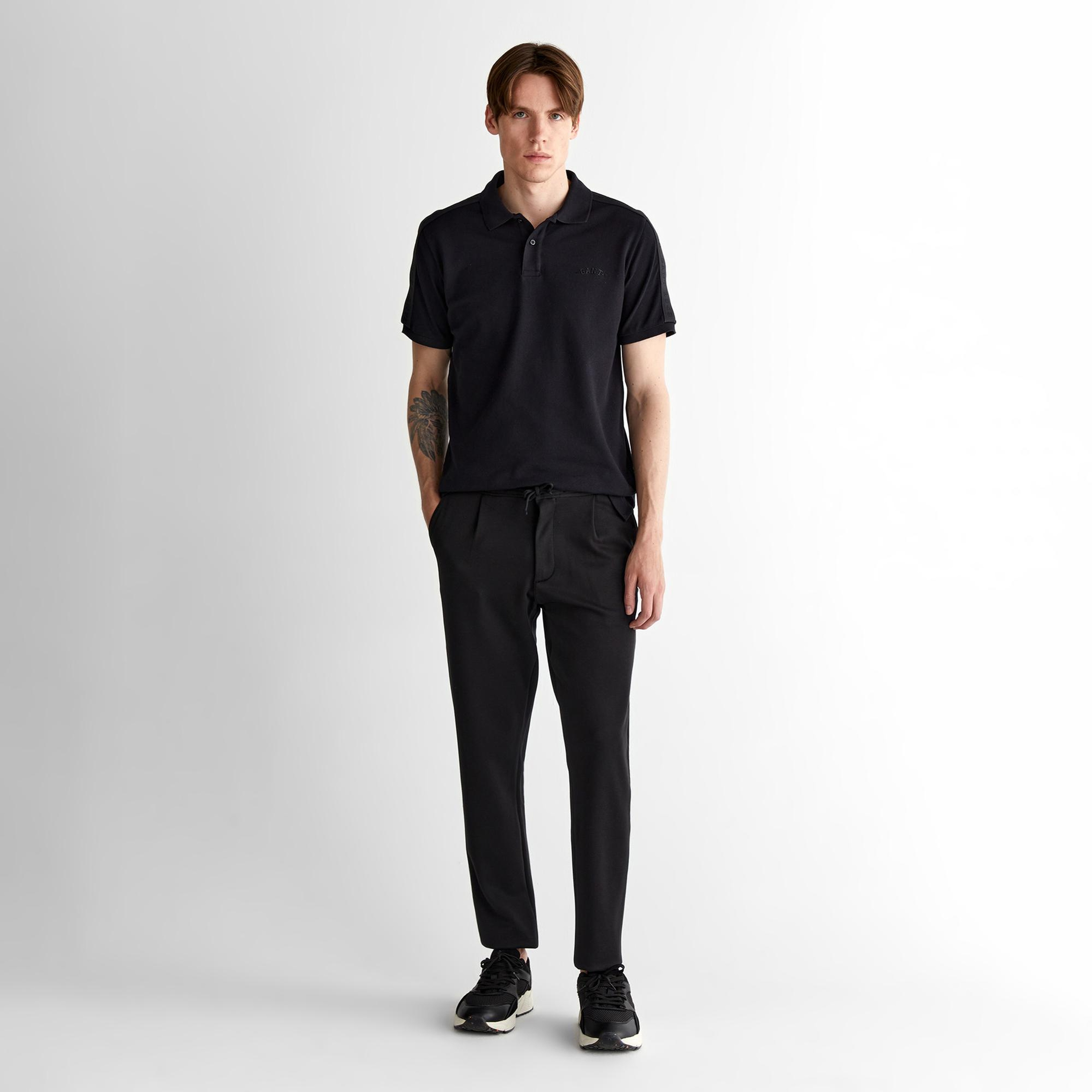 GANT Erkek Siyah Regular Fit Logolu Polo