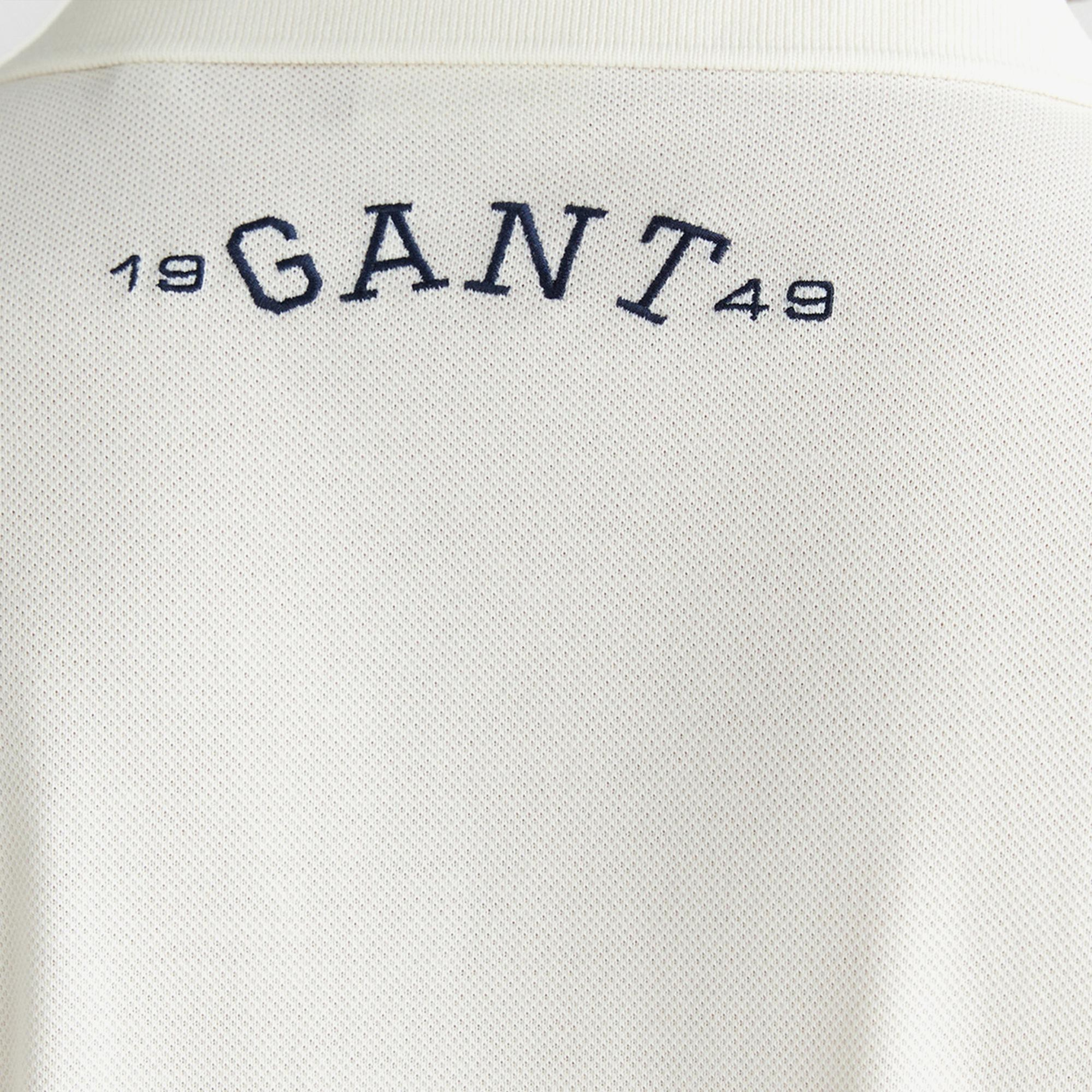 GANT Erkek Krem Regular Fit Logolu Polo