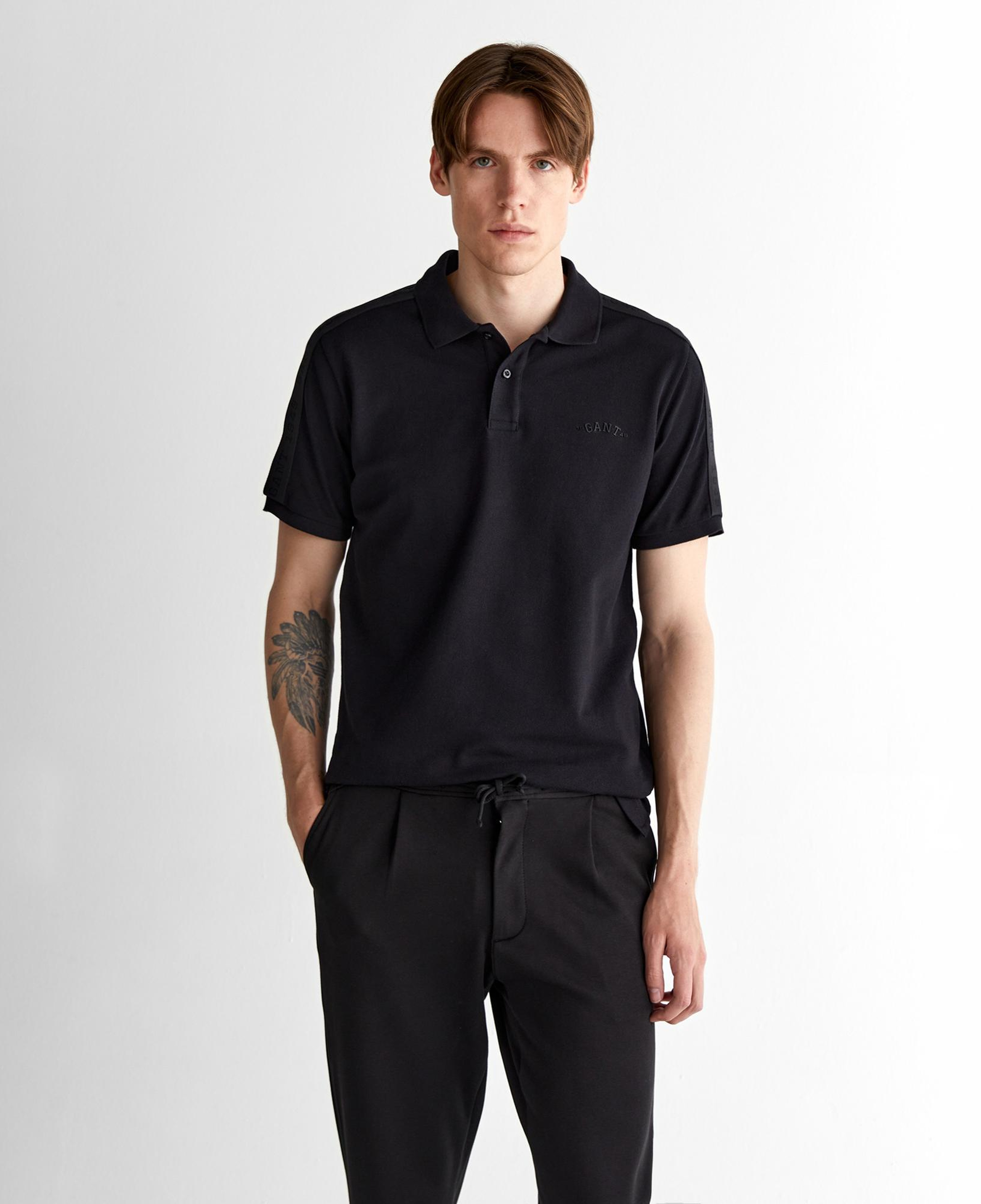 GANT Erkek Siyah Regular Fit Logolu Polo