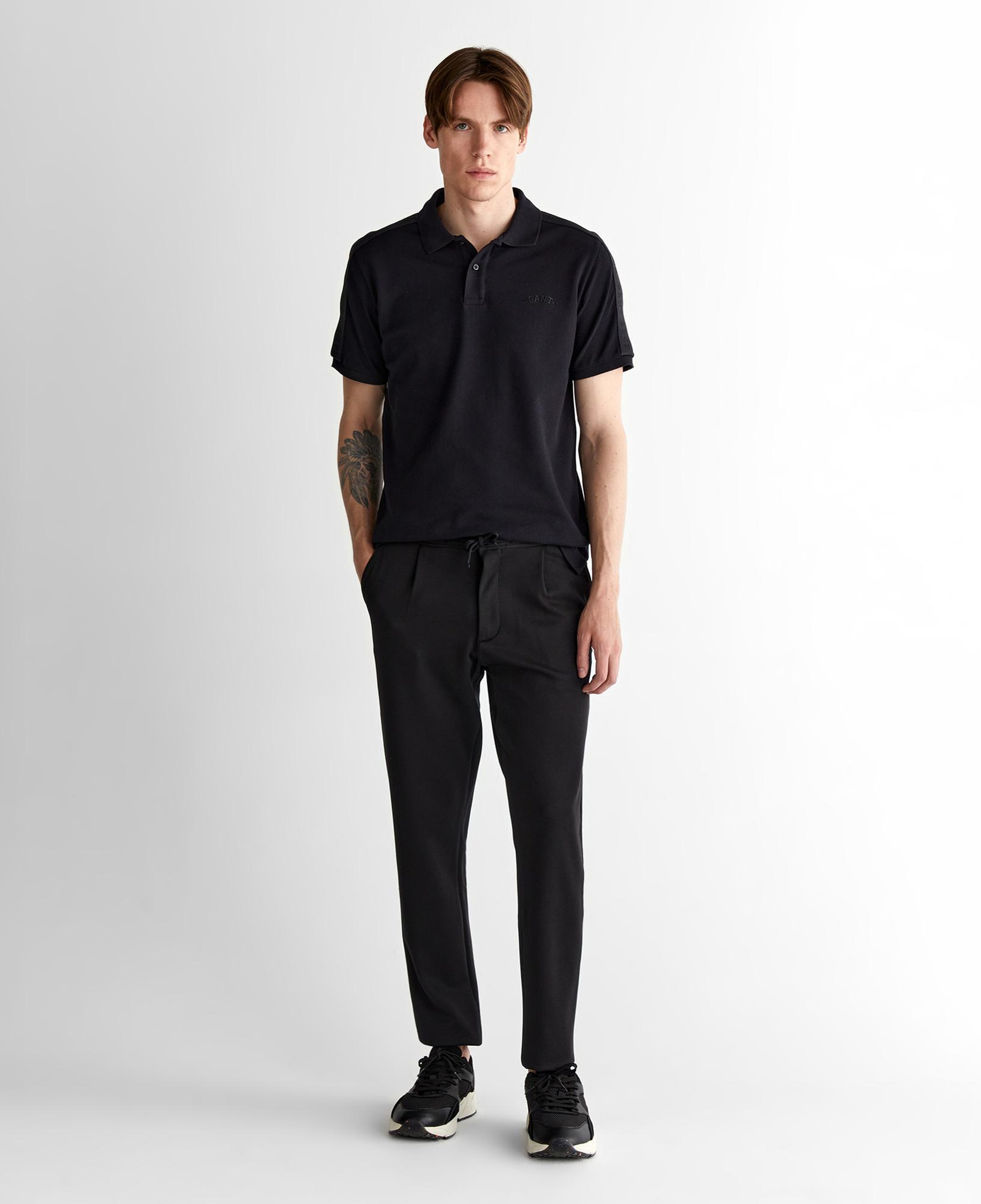 GANT Erkek Siyah Regular Fit Logolu Polo