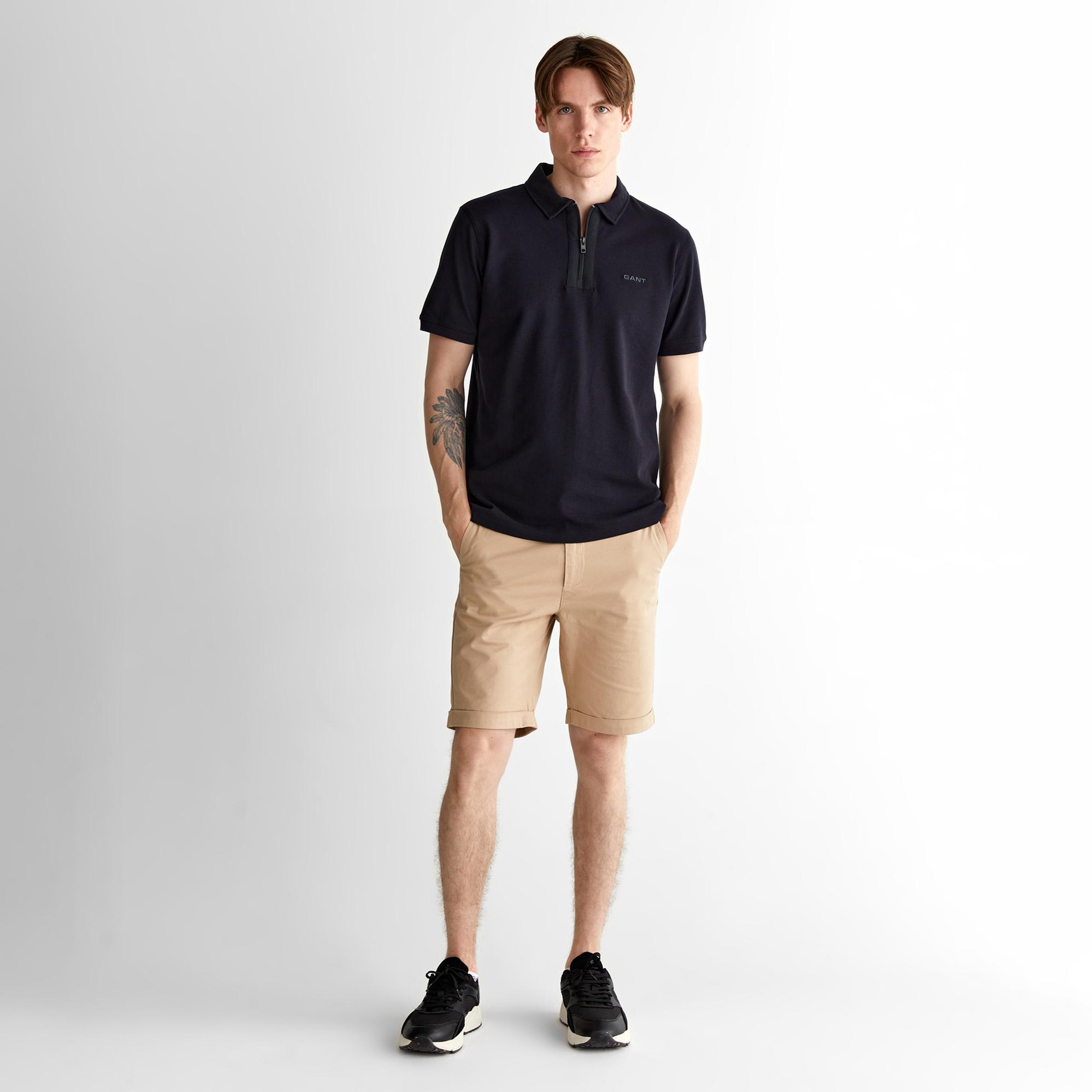 GANT Erkek Siyah Regular Fit Logolu Polo