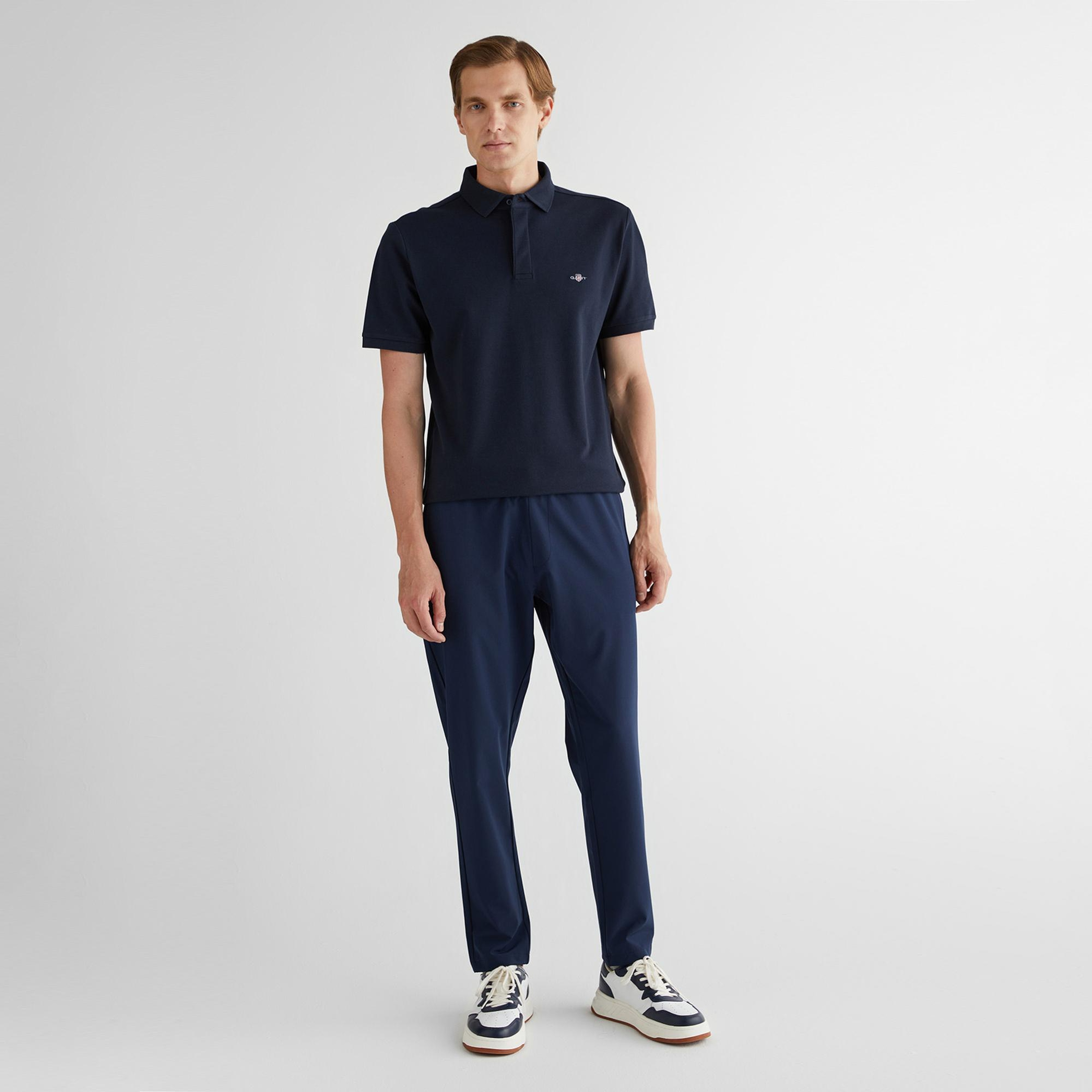 GANT Erkek Lacivert Kısa Kollu Polo